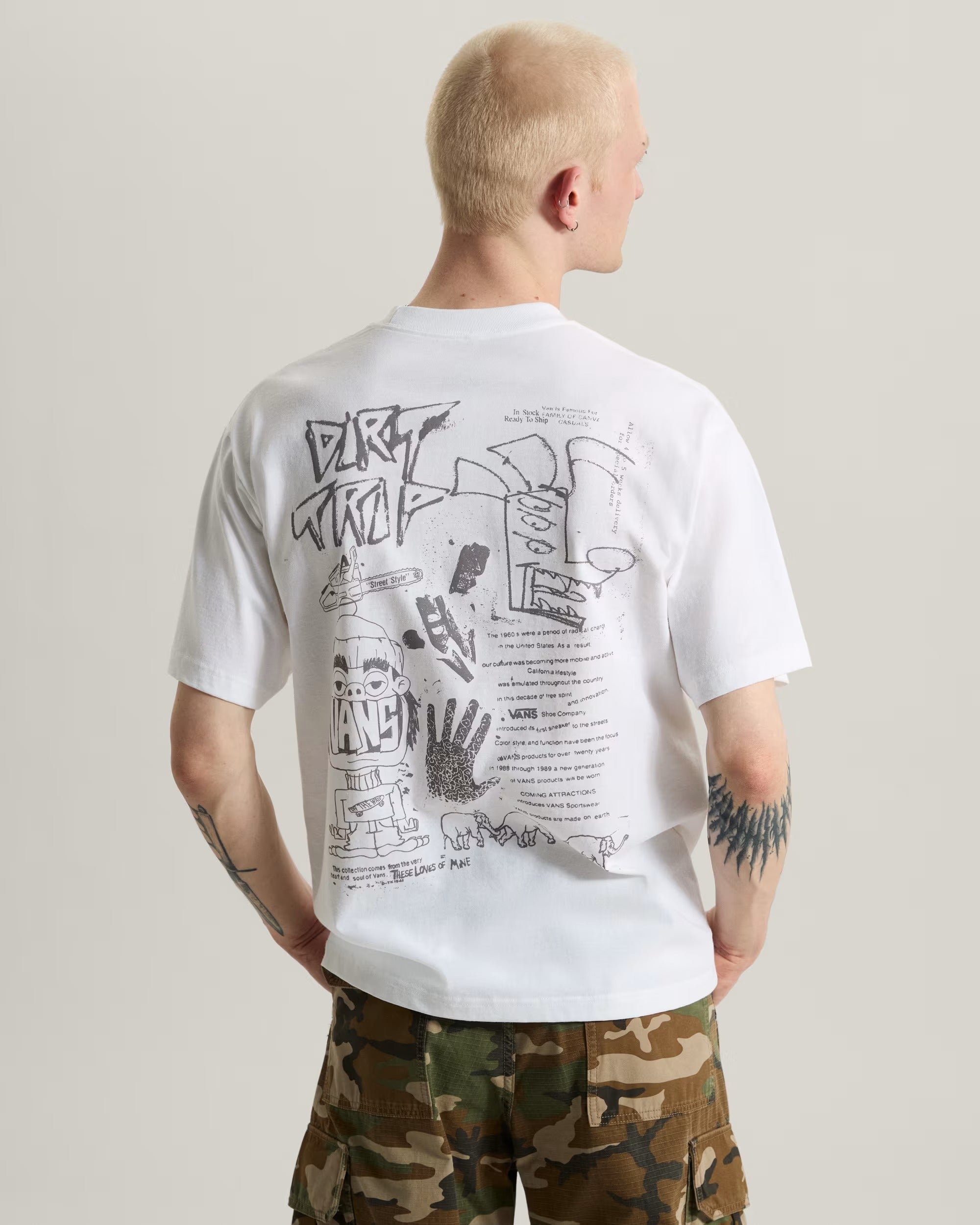 VANS T-SHIRT Dirt Trip White