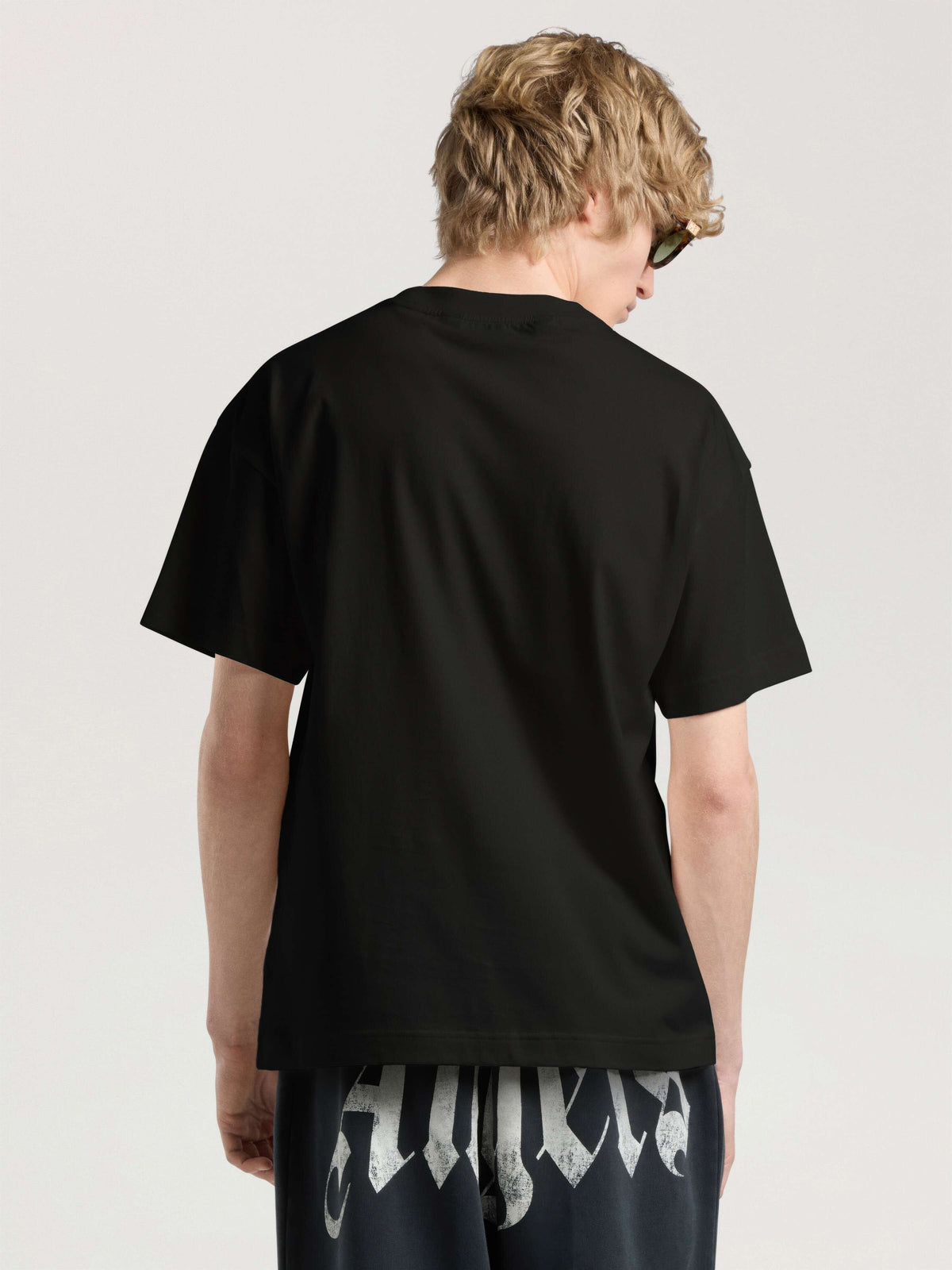 PALM ANGELS Palm Hills Regular T-Shirt BLACK - OFF WHITE