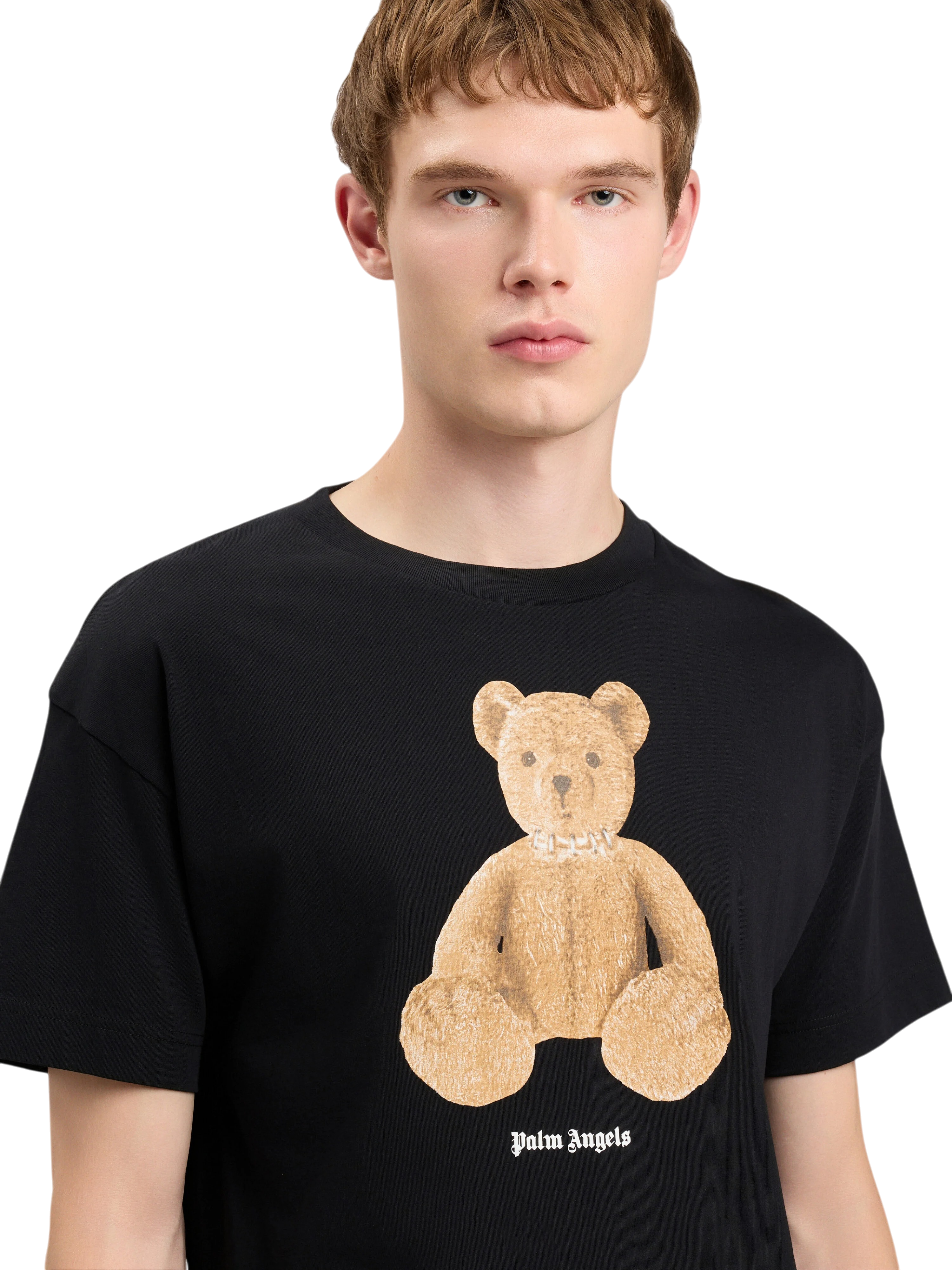 PALM ANGELS Bear T-Shirt Black Brown