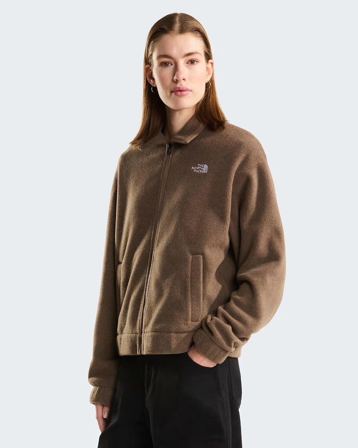 THE NORTH FACE Giacca in pile con colletto Garnet Black Heather