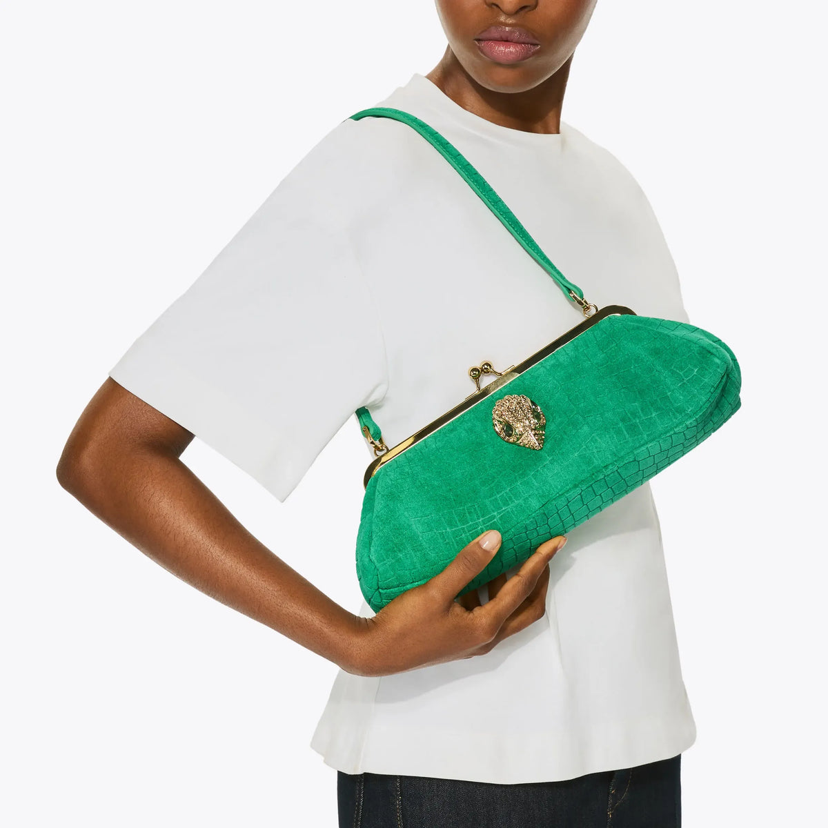 KURT GEIGER Kensington Frame Bag Green
