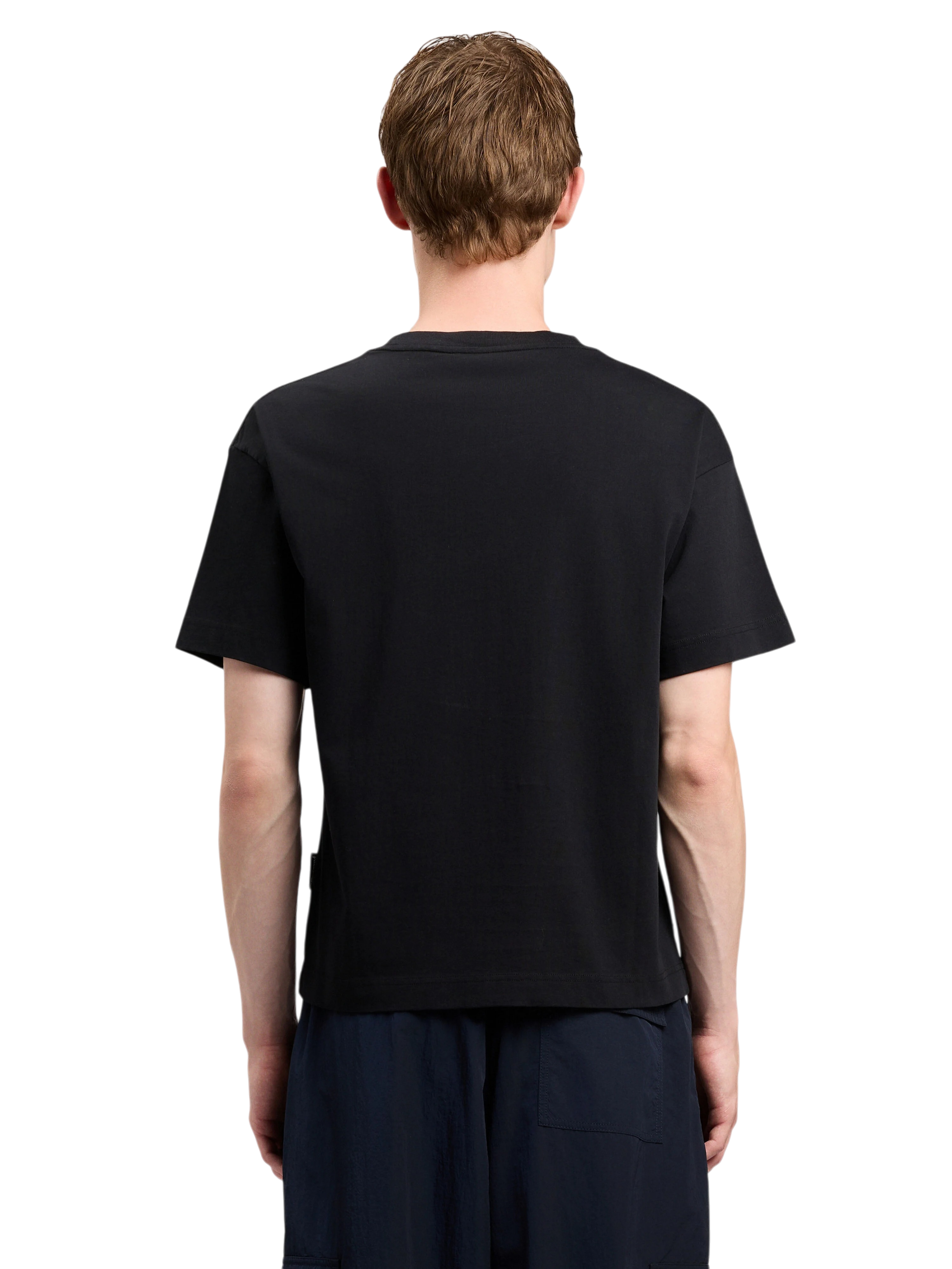 PALM ANGELS Curved Logo T-Shirt Black Off White