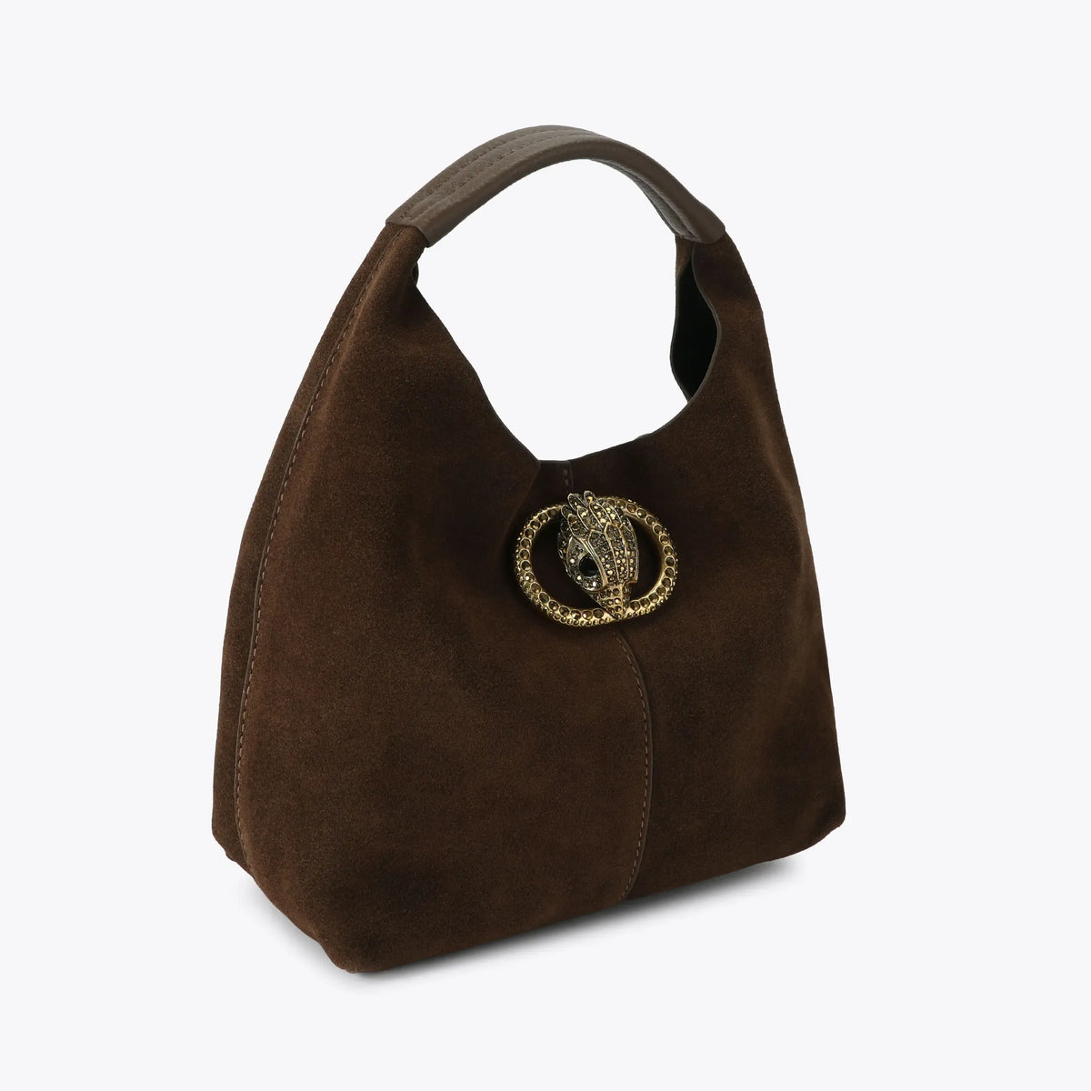 KURT GEIGER Chelsea SM Slouch Hobo Dark Brown