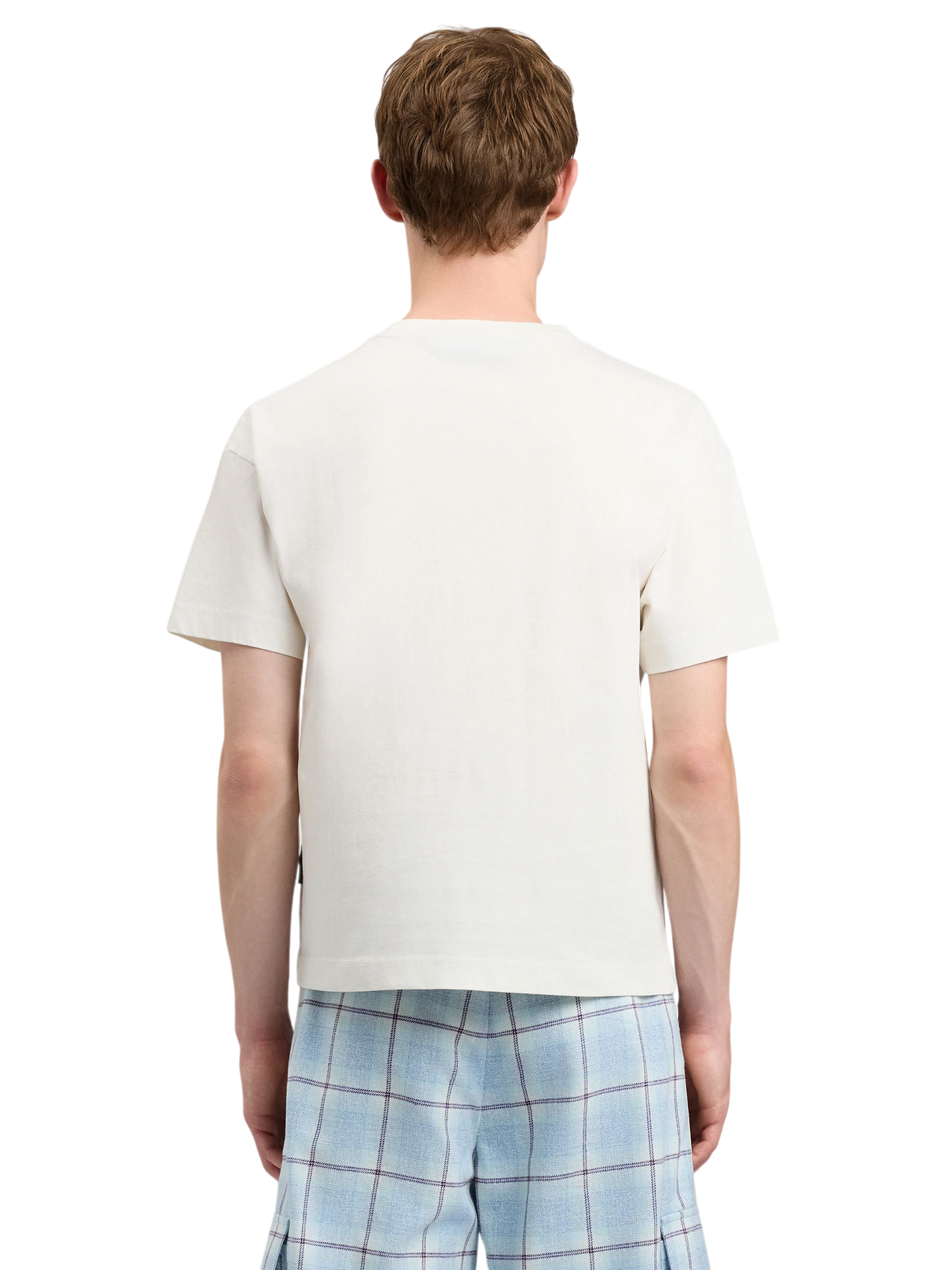 PALM ANGELS Neck Logo T-Shirt Off White Black