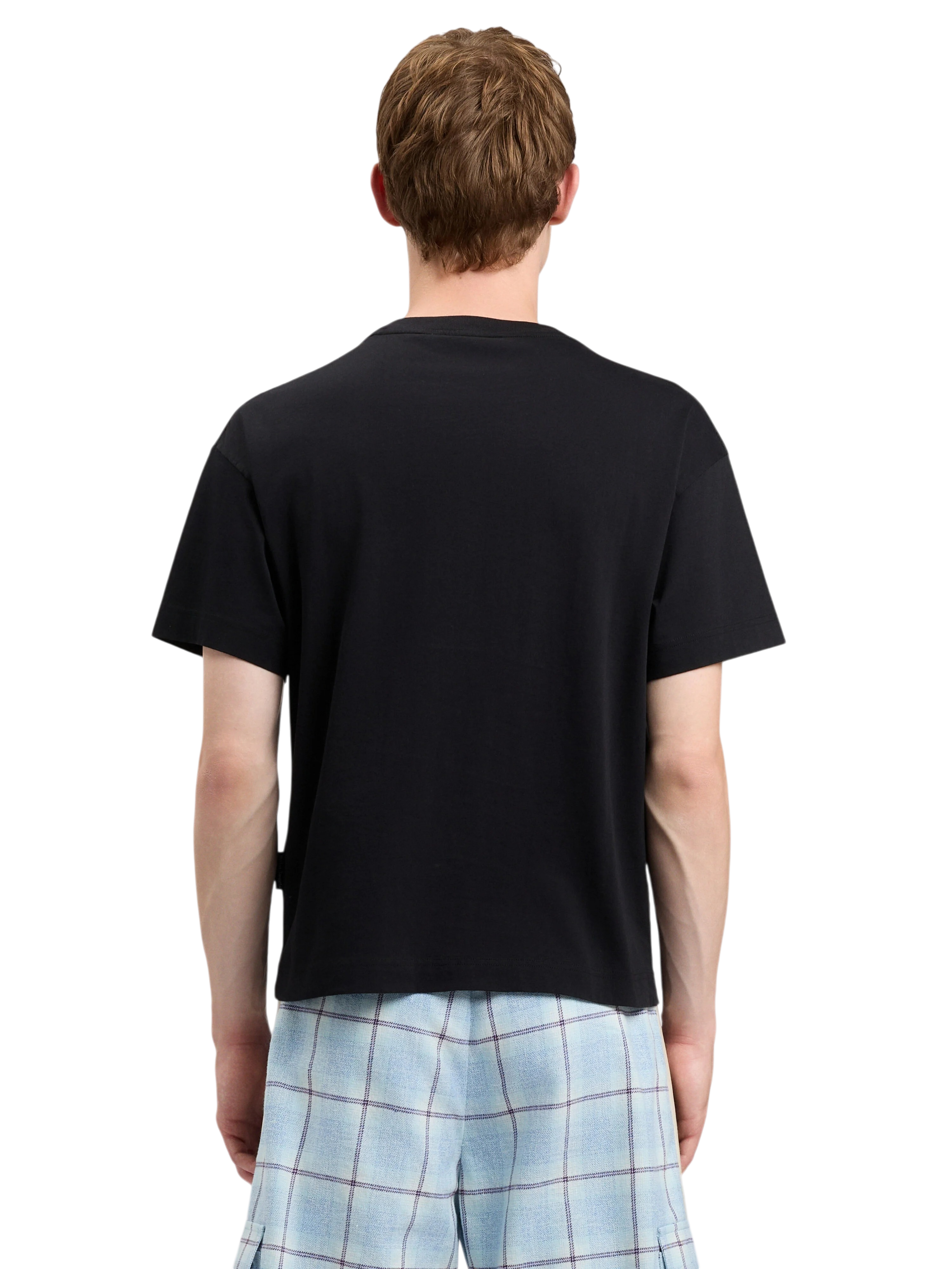 PALM ANGELS Neck Logo T-Shirt Black Red