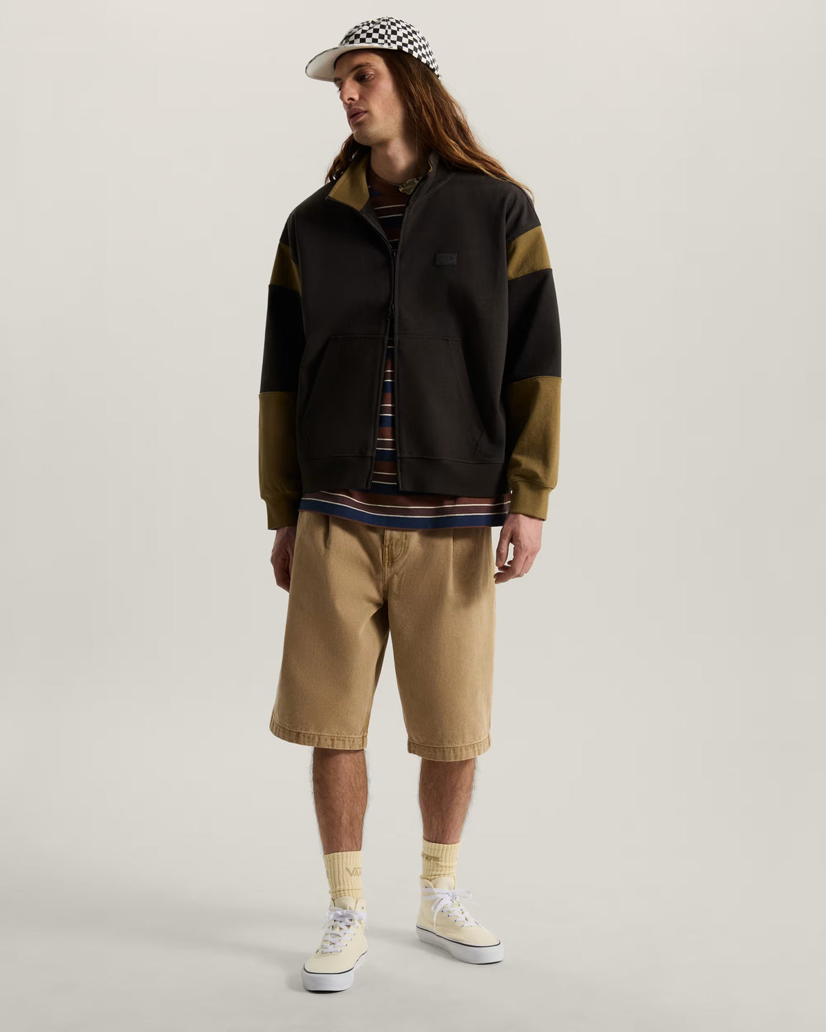 VANS FELPA con collo a lupetto e zip intera Retro Sport Black