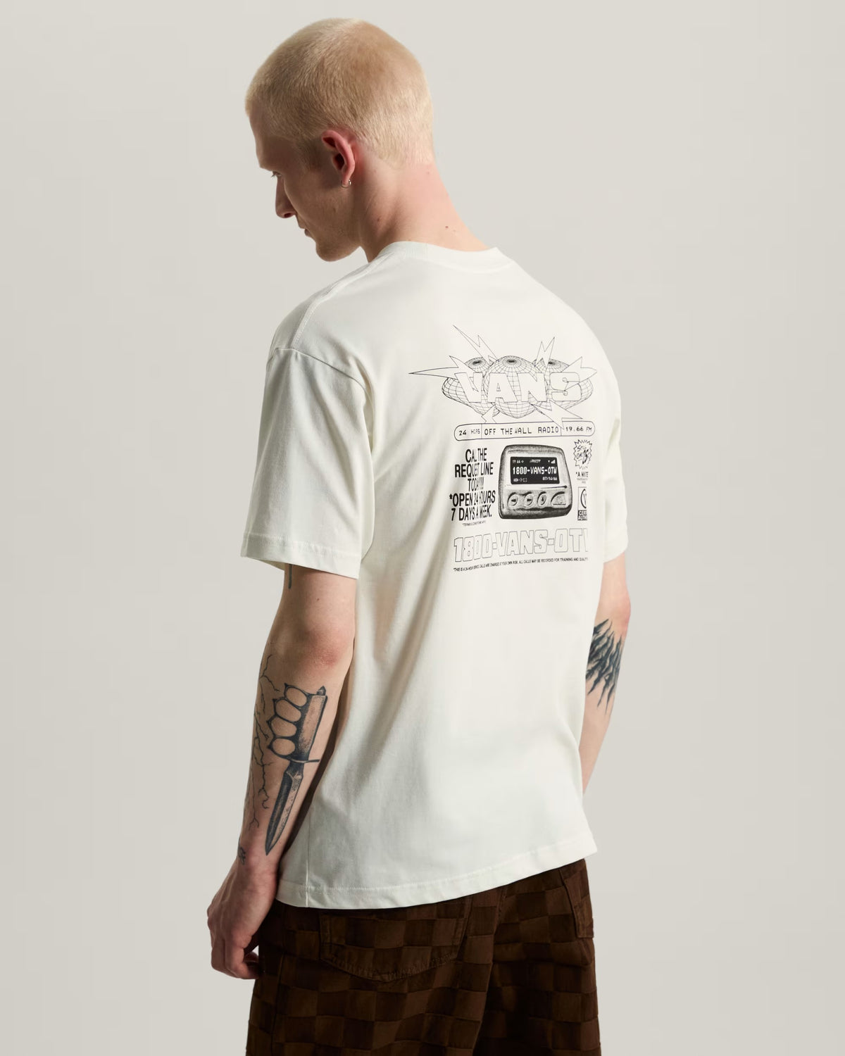 VANS T-SHIRT Hotline Radio Off White