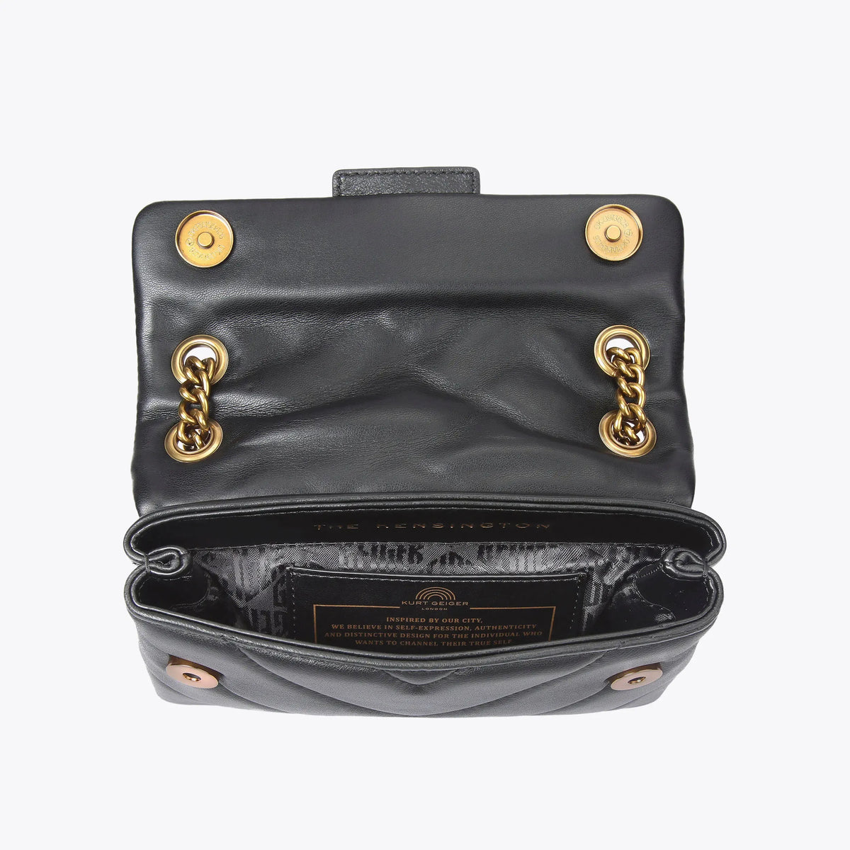KURT GEIGER Mini Kensington Black Gold