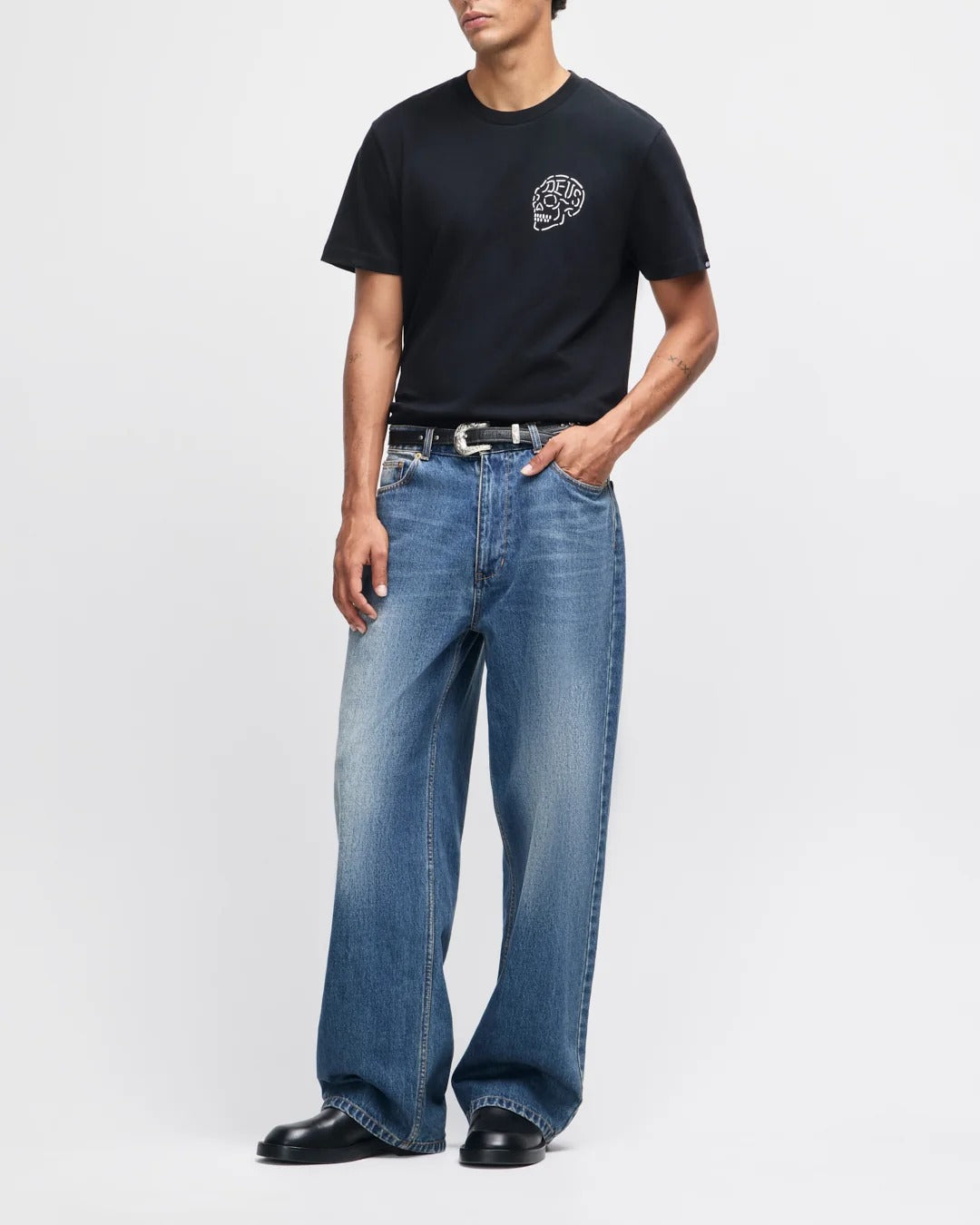 DEUS EX MACHINA Venice Skull Tee Black