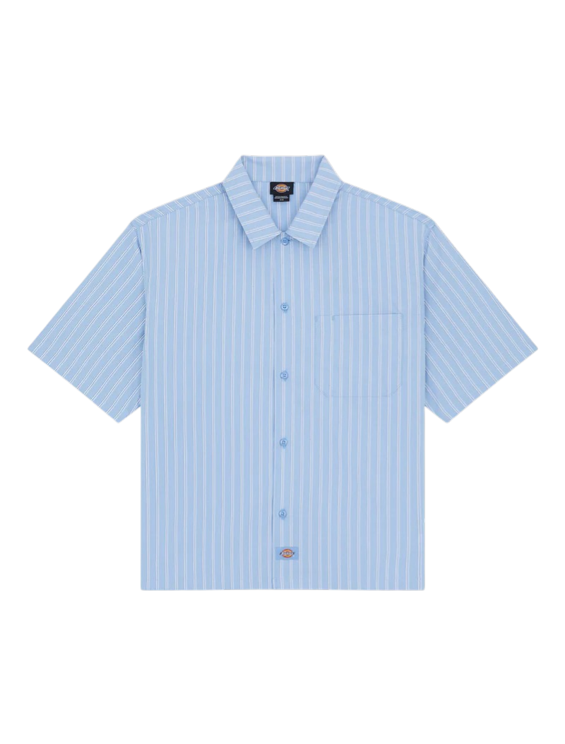 DICKIES Camicia a maniche corte a righe Venedocia Cielo infinito