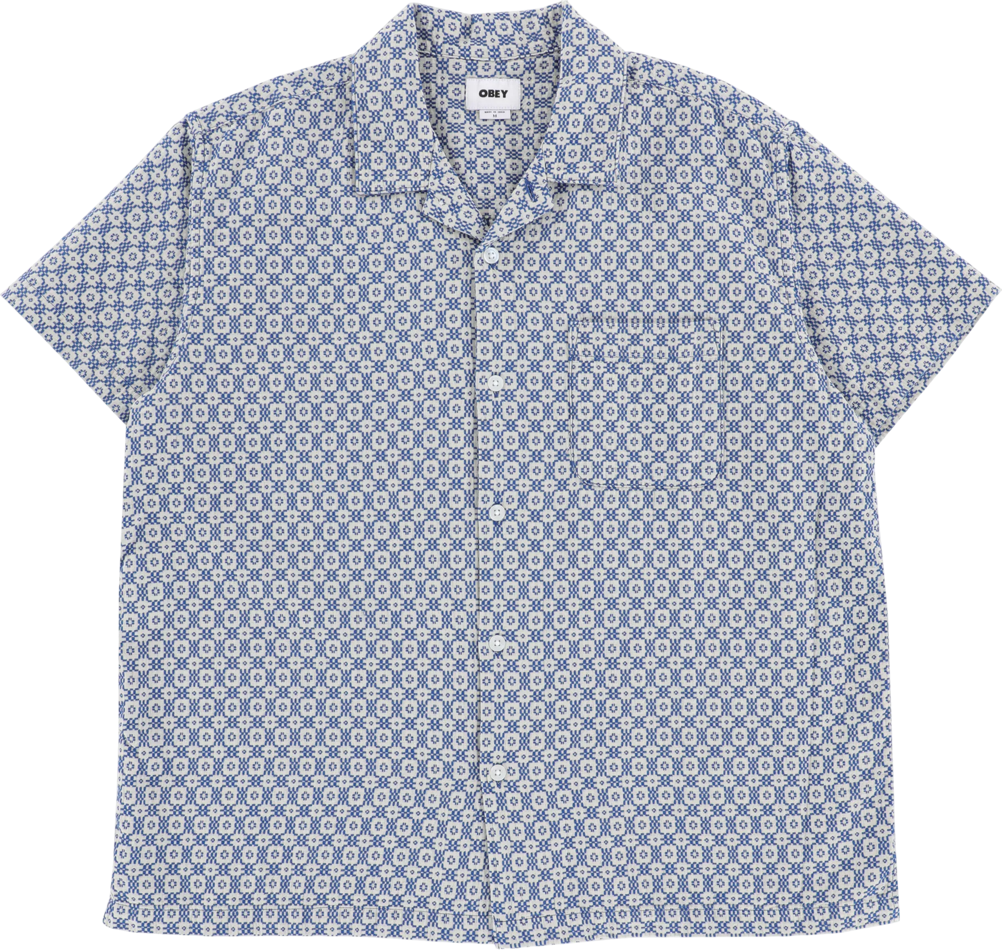 OBEY Shirt Adrian Woven Unbleached Multi
