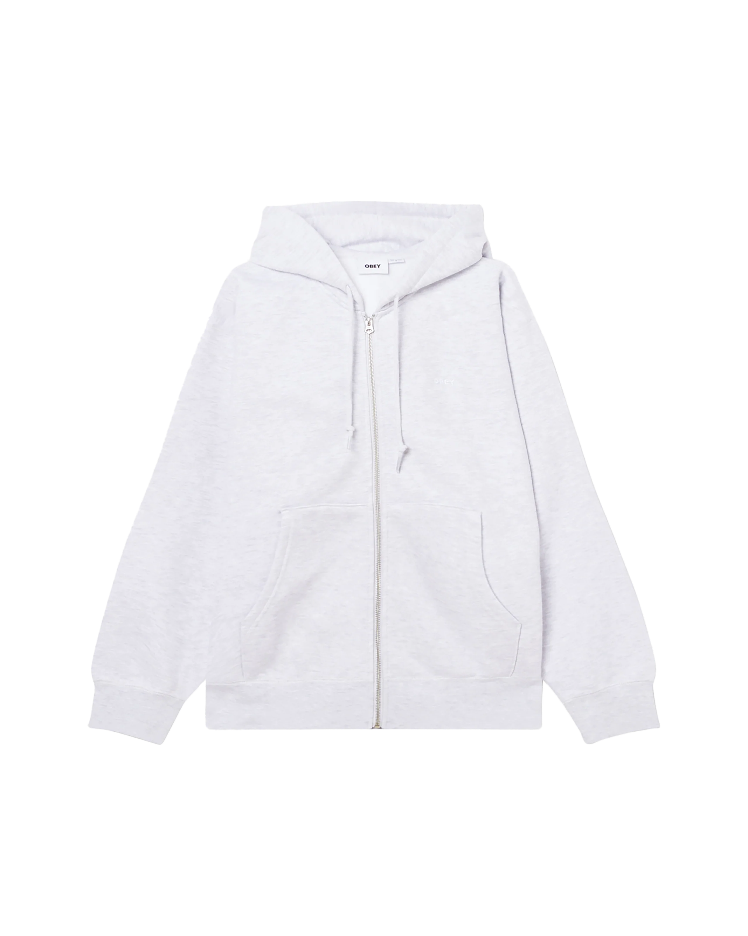 OBEY EST. WORKS BOLD ZIP HOOD Ash Grey