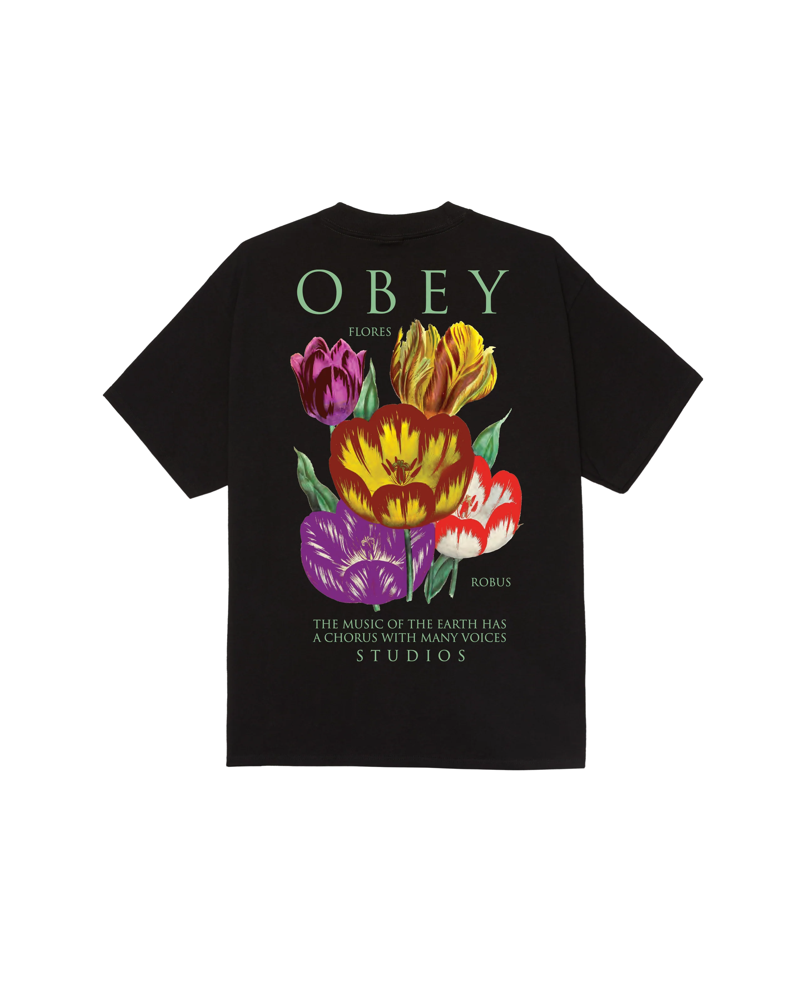 OBEY FLORES ROBUS CLASSIC T-SHIRT Black