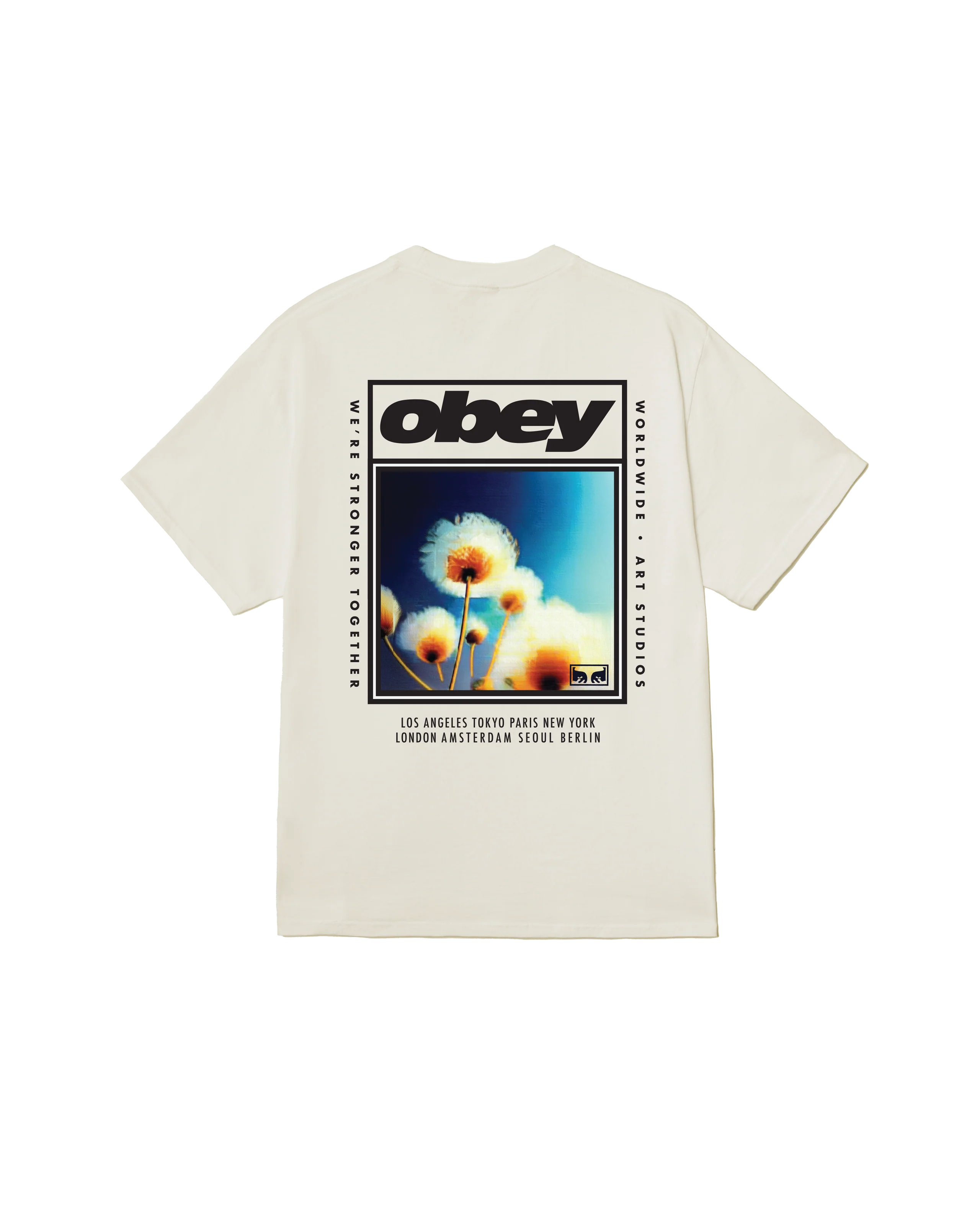 OBEY STRONGER TOGETHER CLASSIC T-SHIRT Vintage White