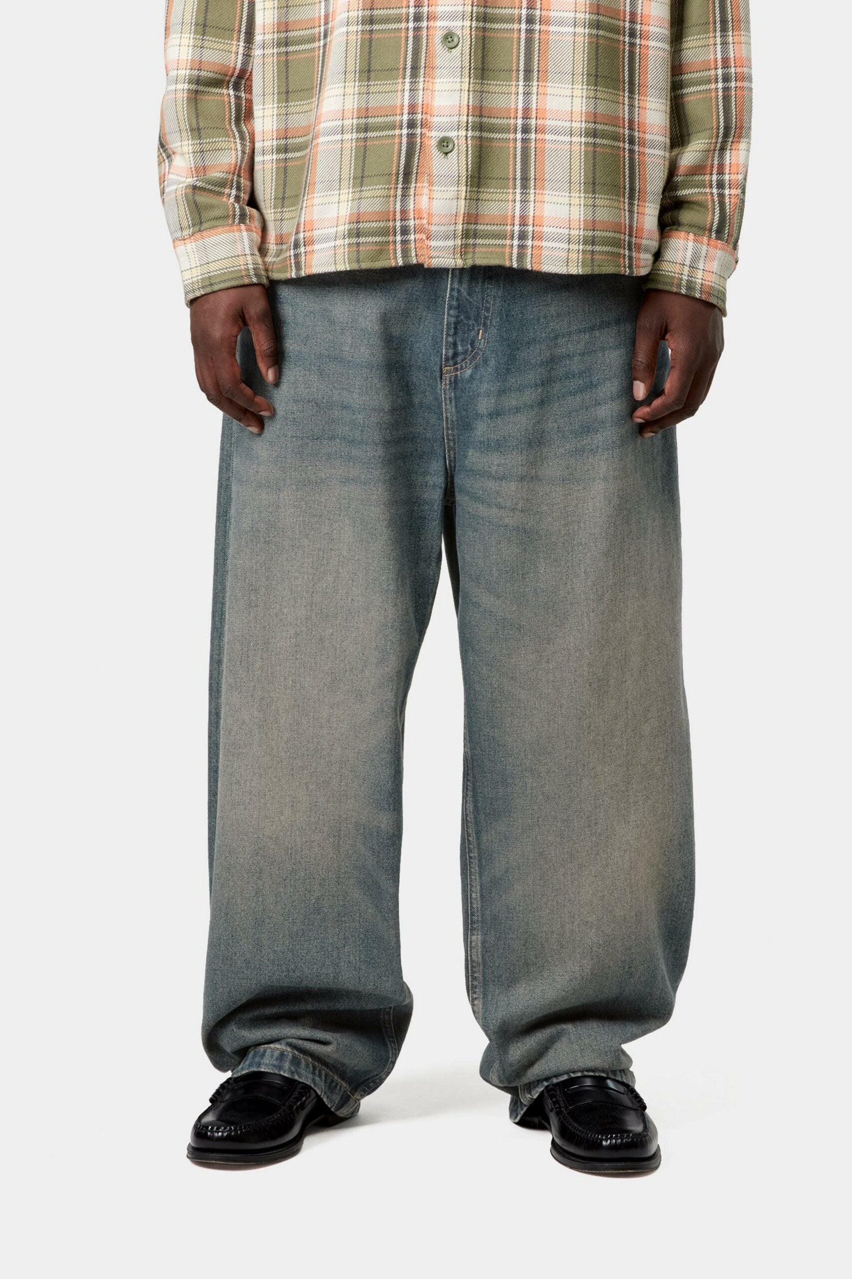 CARHARTT WIP Brandon Pant Blue Worn washed