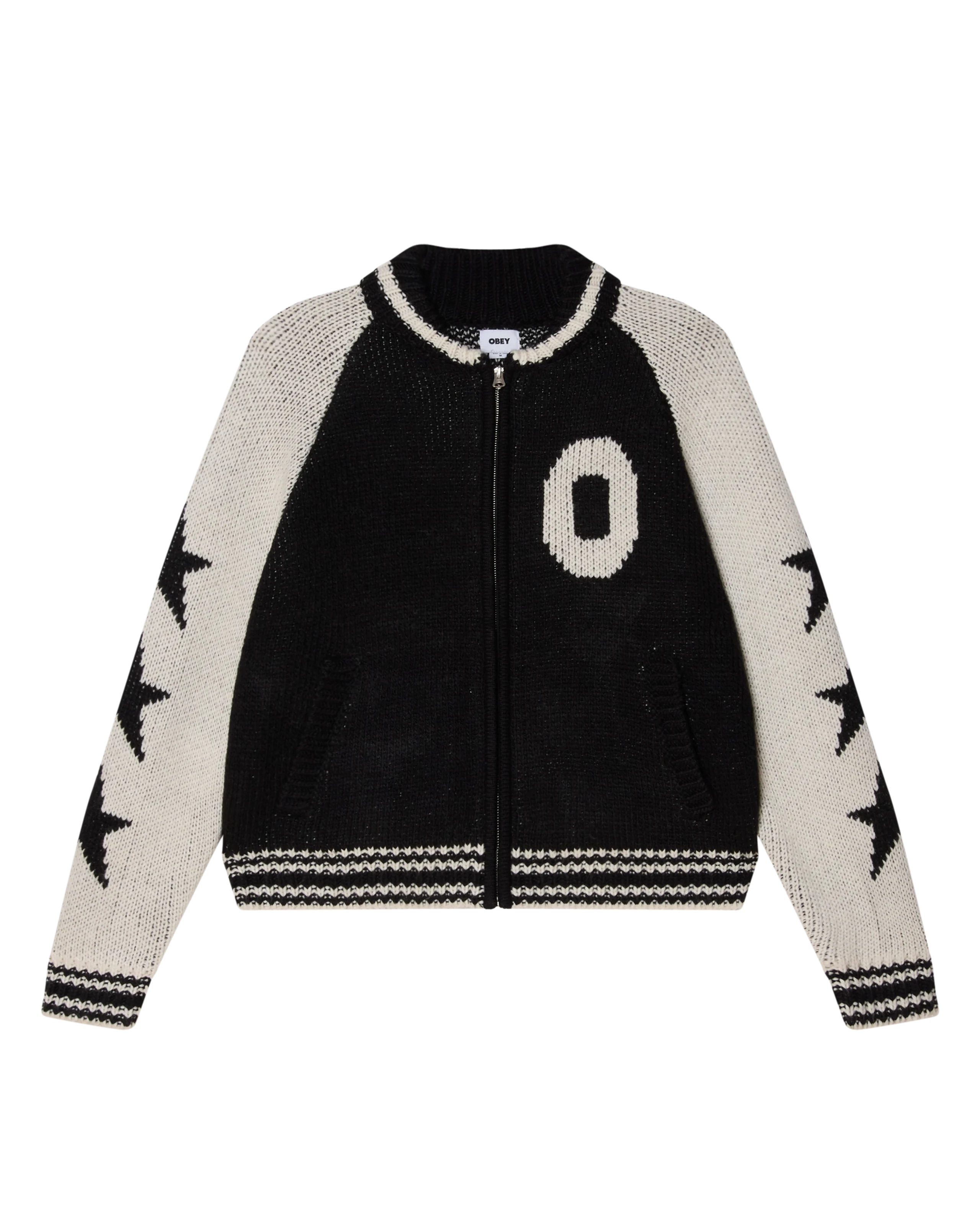 OBEY Maglia con Zip INT. COWICHAN SWEATER Black