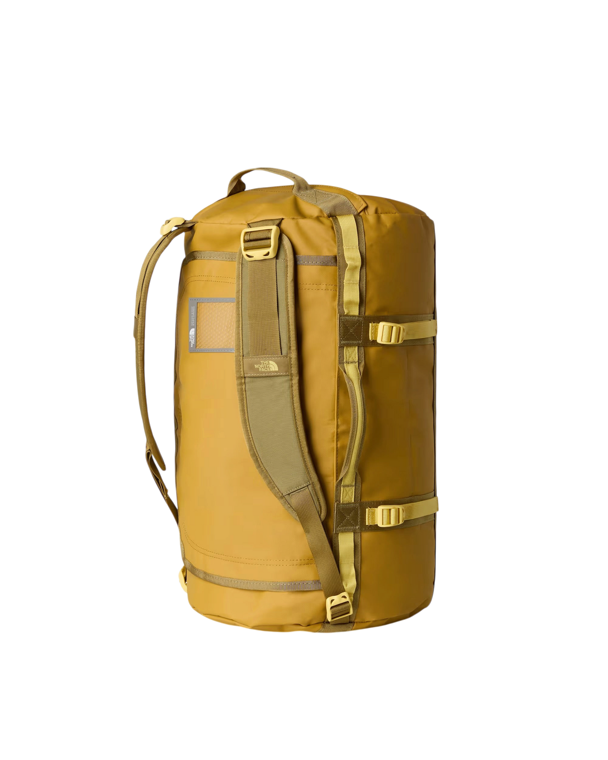 Borsone Blaze Shop The North Face Base Camp 50L color sabbia dorata con spallacci ergonomici e cinghie di compressione
