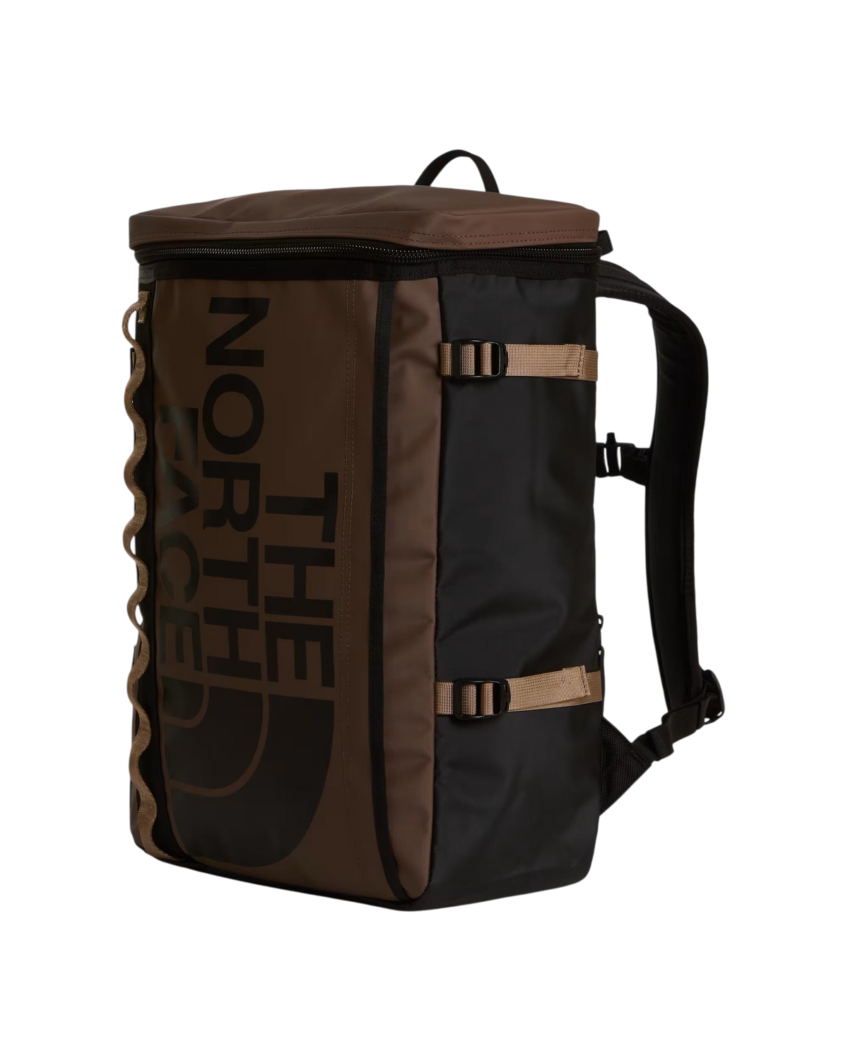 Zaino Blaze Shop The North Face Base Camp Fuse Box marrone e nero con design squadrato e logo frontale