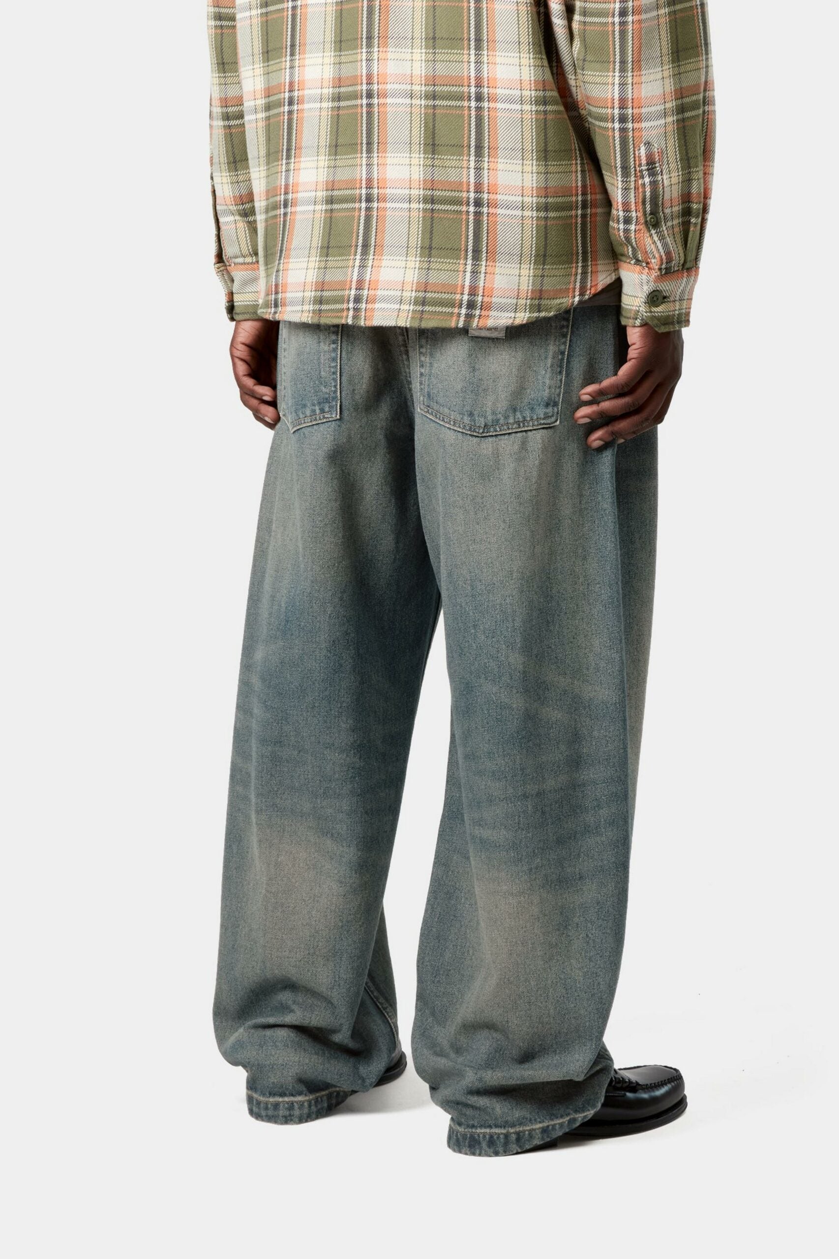 CARHARTT WIP Brandon Pant Blue Worn washed