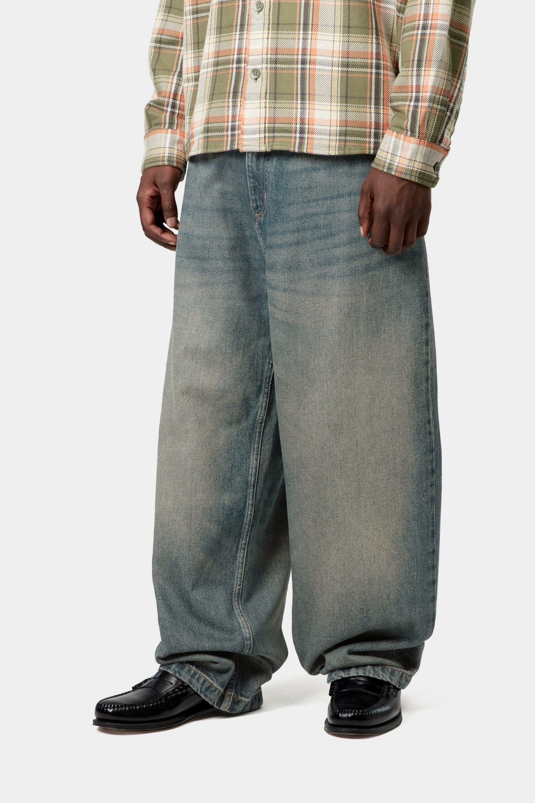 CARHARTT WIP Brandon Pant Blue Worn washed