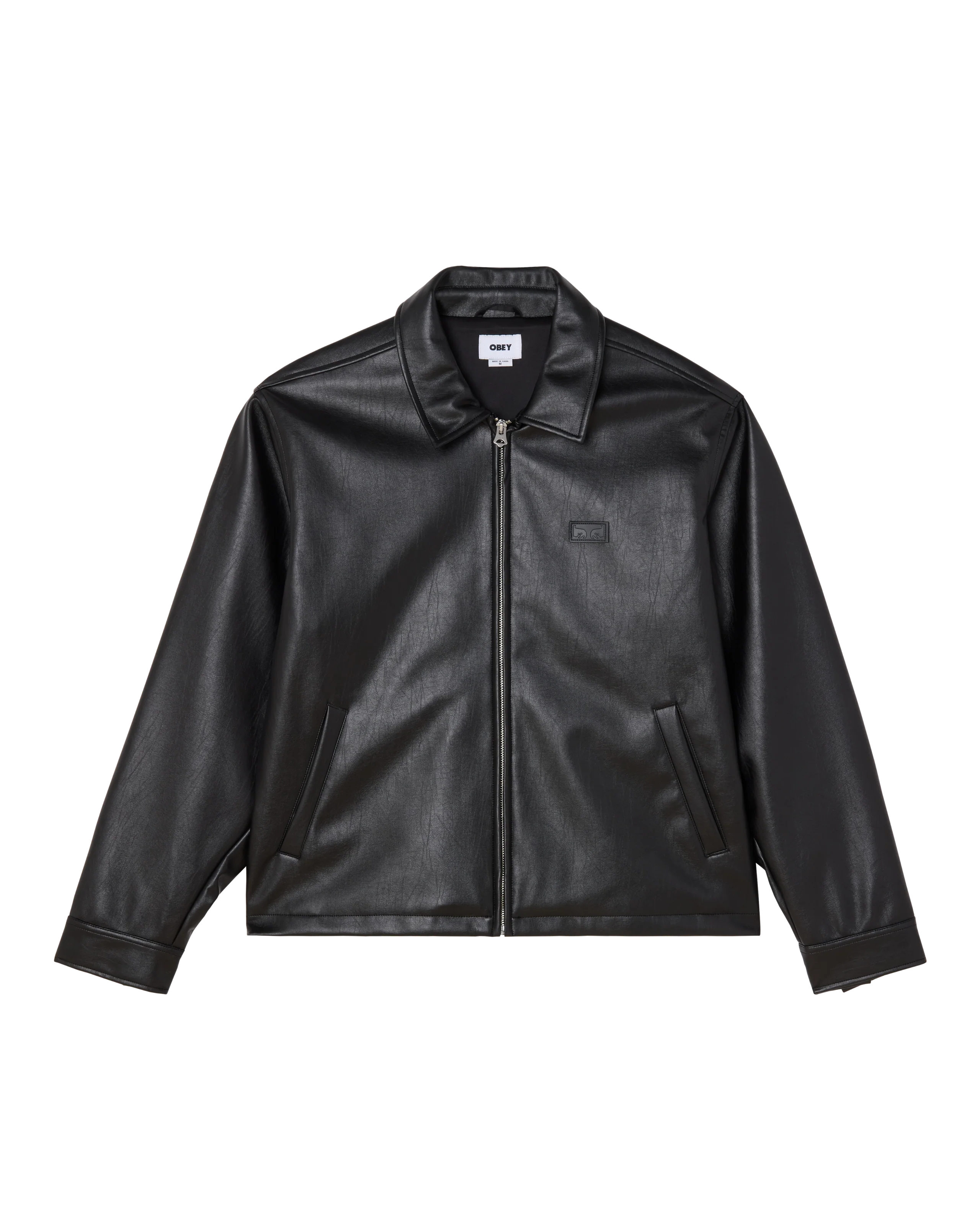 OBEY WORKMAN PU JACKET Black