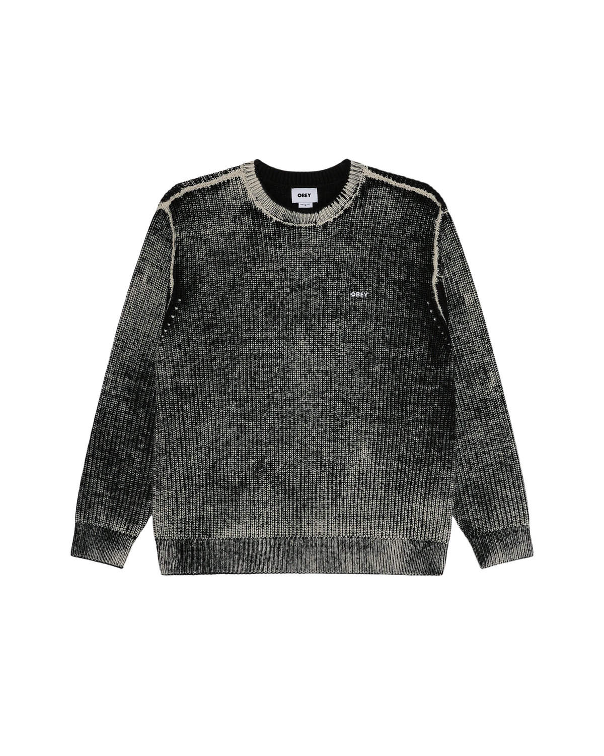 OBEY SPRAY EFFECT SWEATER Dark Black Multi