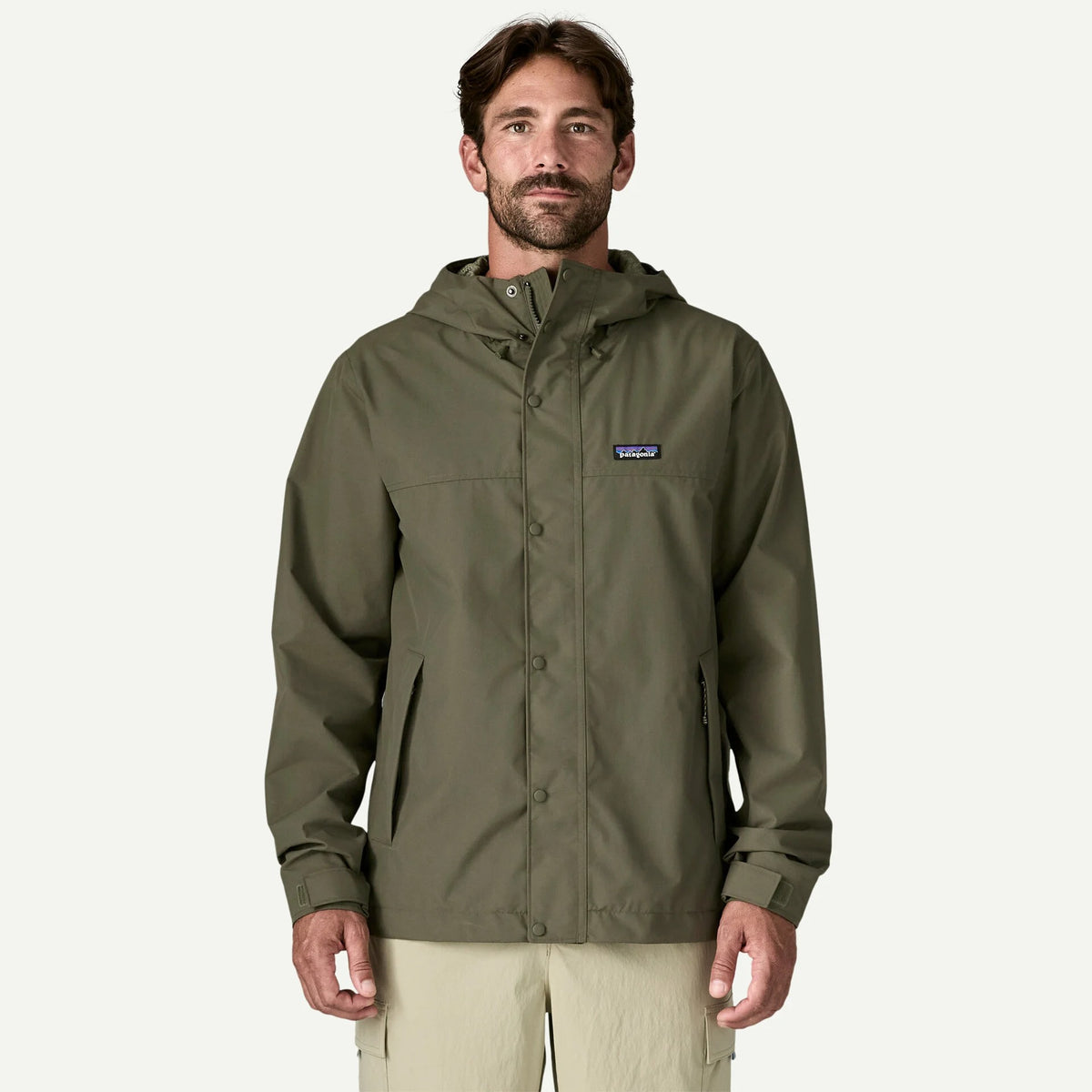 PATAGONIA Men's Outdoor Everyday Rain Jacket Basin Green