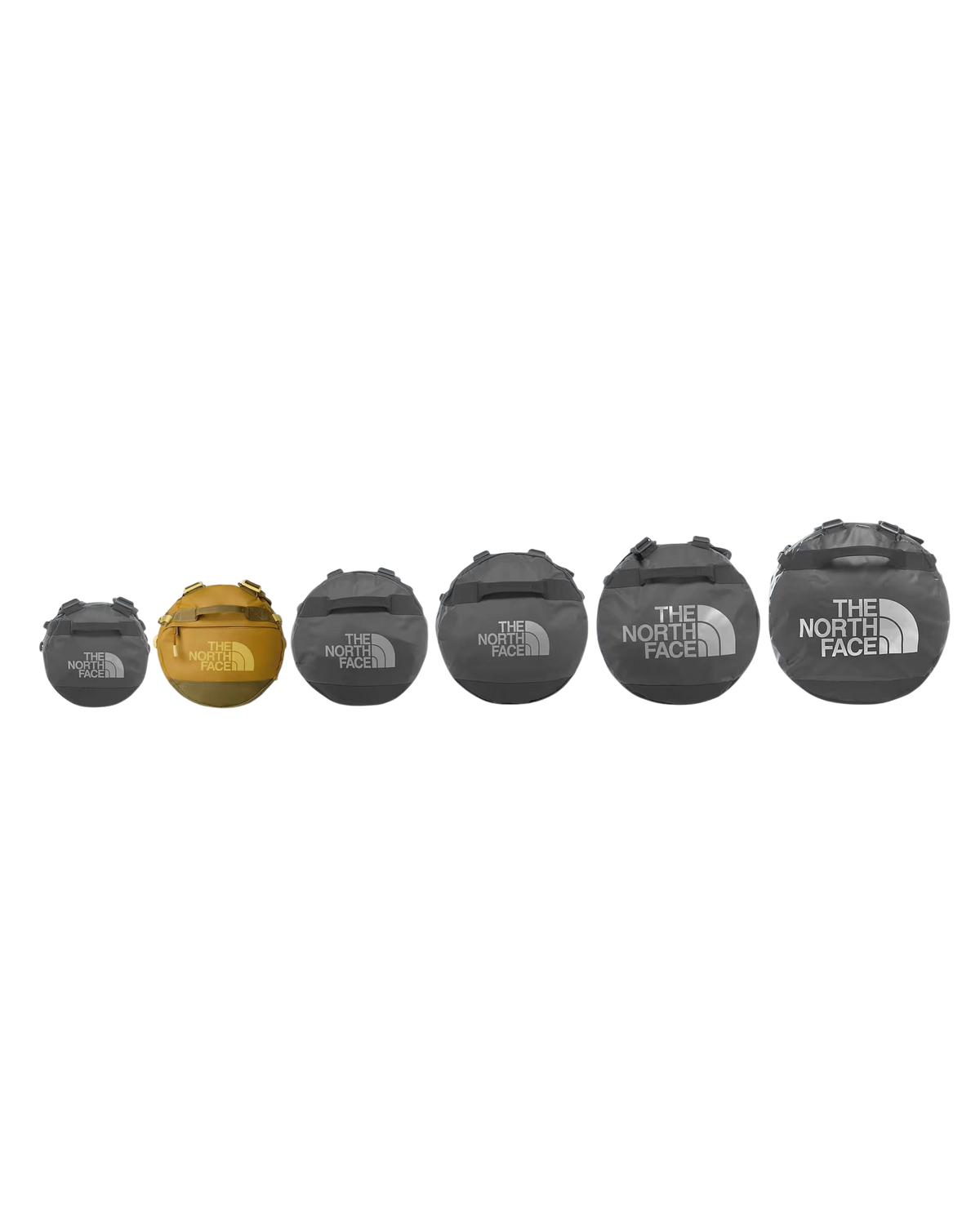 Borsone Blaze Shop The North Face Base Camp Duffel in varie dimensioni e colori, vista laterale circolare.