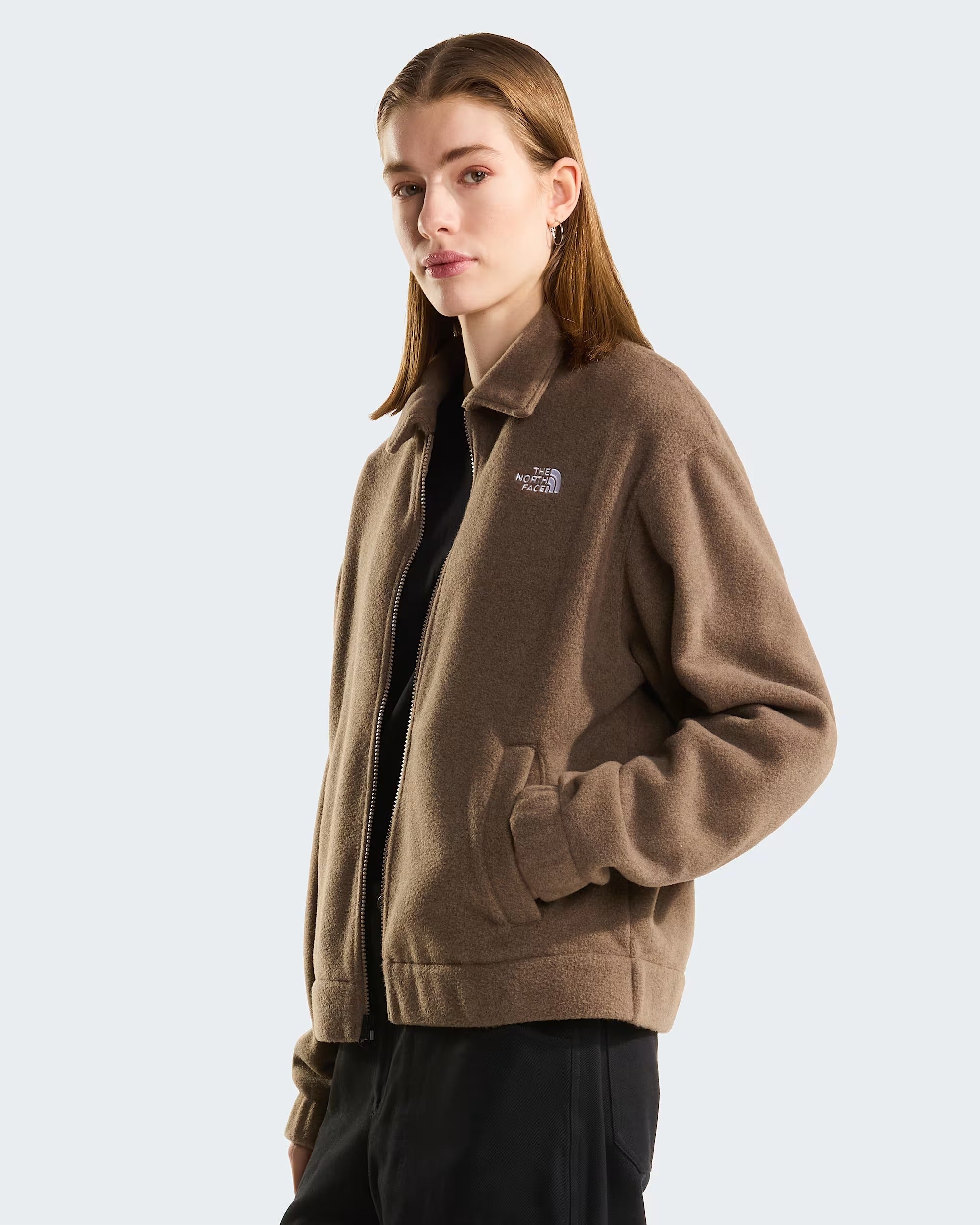 THE NORTH FACE Giacca in pile con colletto Garnet Black Heather