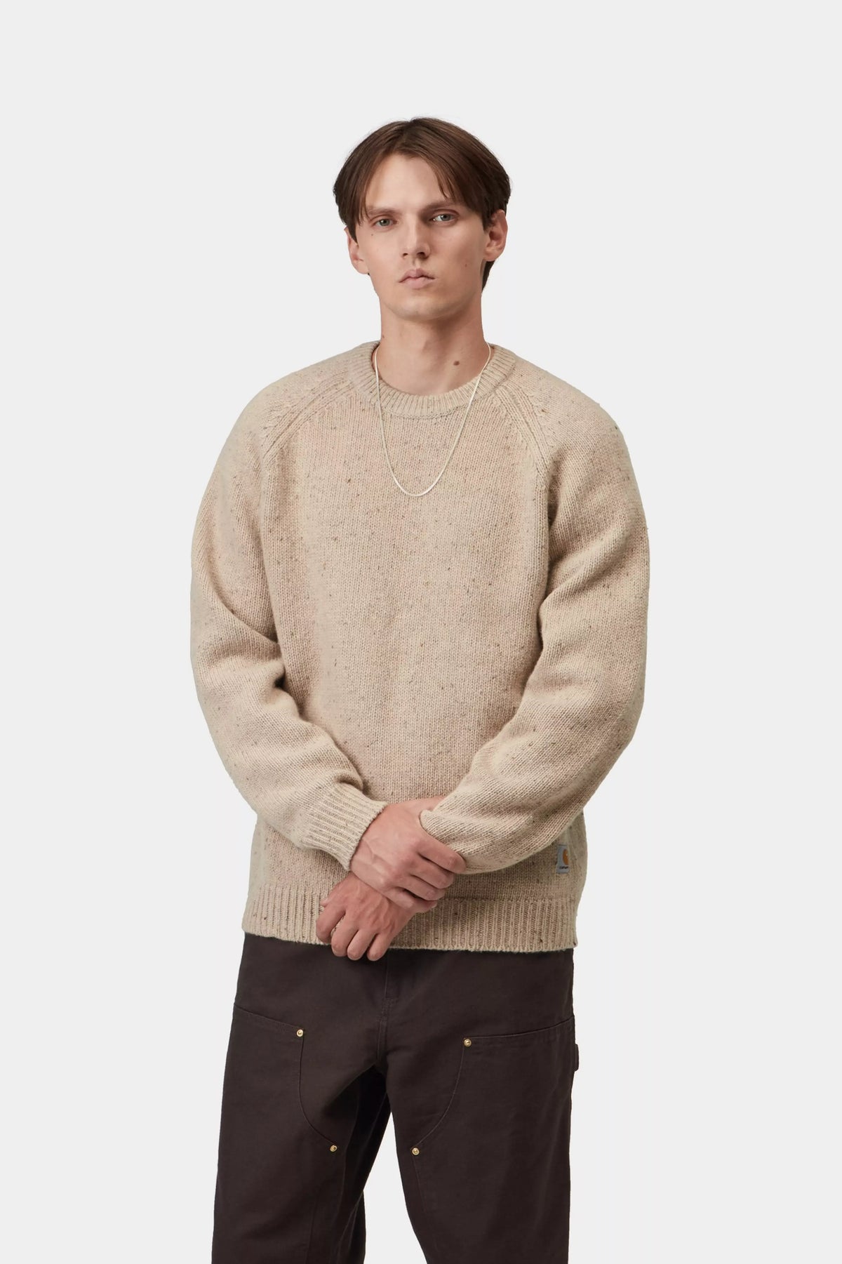 CARHARTT WIP Anglistic Sweater Speckled Fleur de Sel