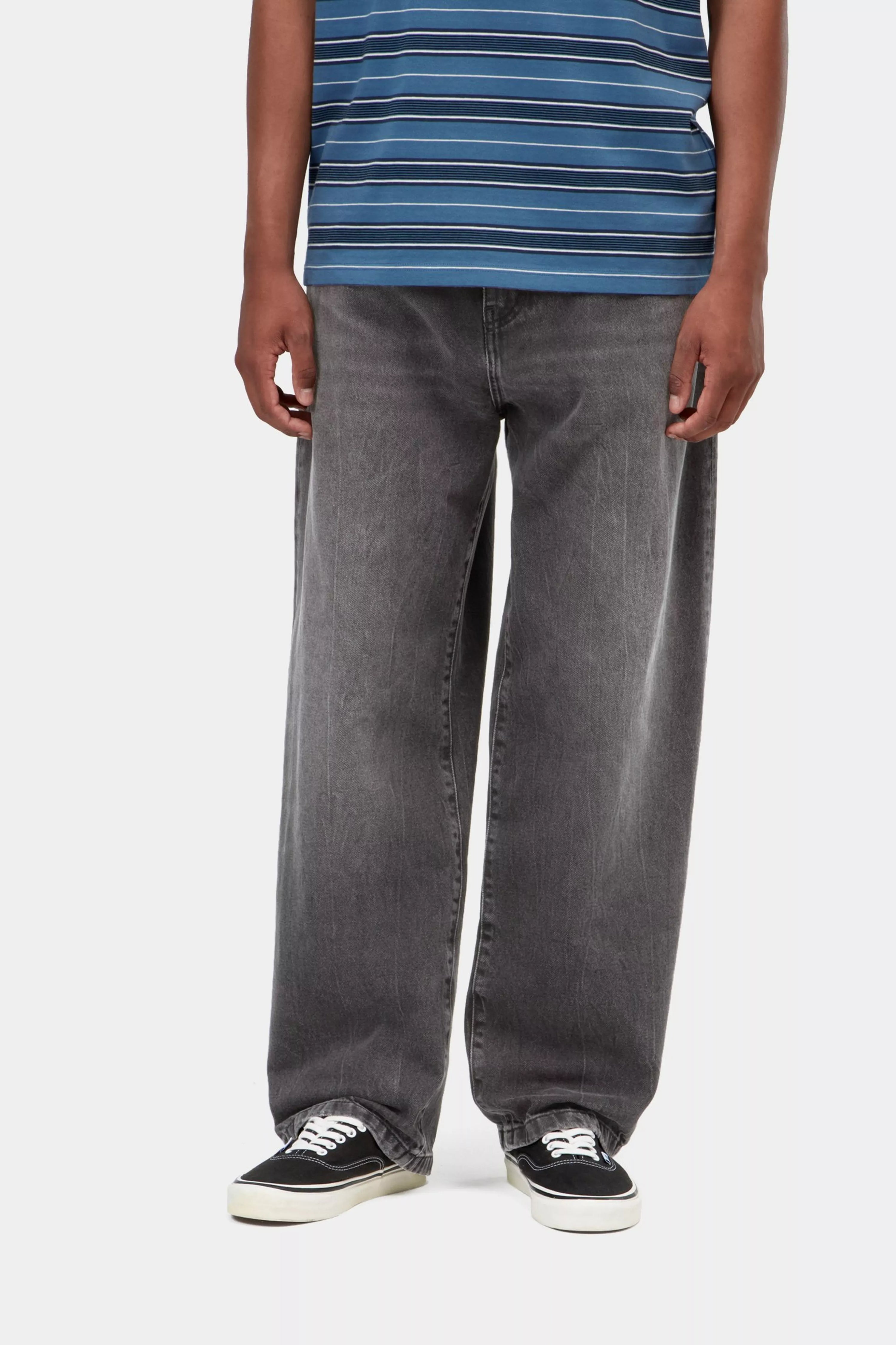 CARHARTT WIP Landon Pant Black, Marble used wash