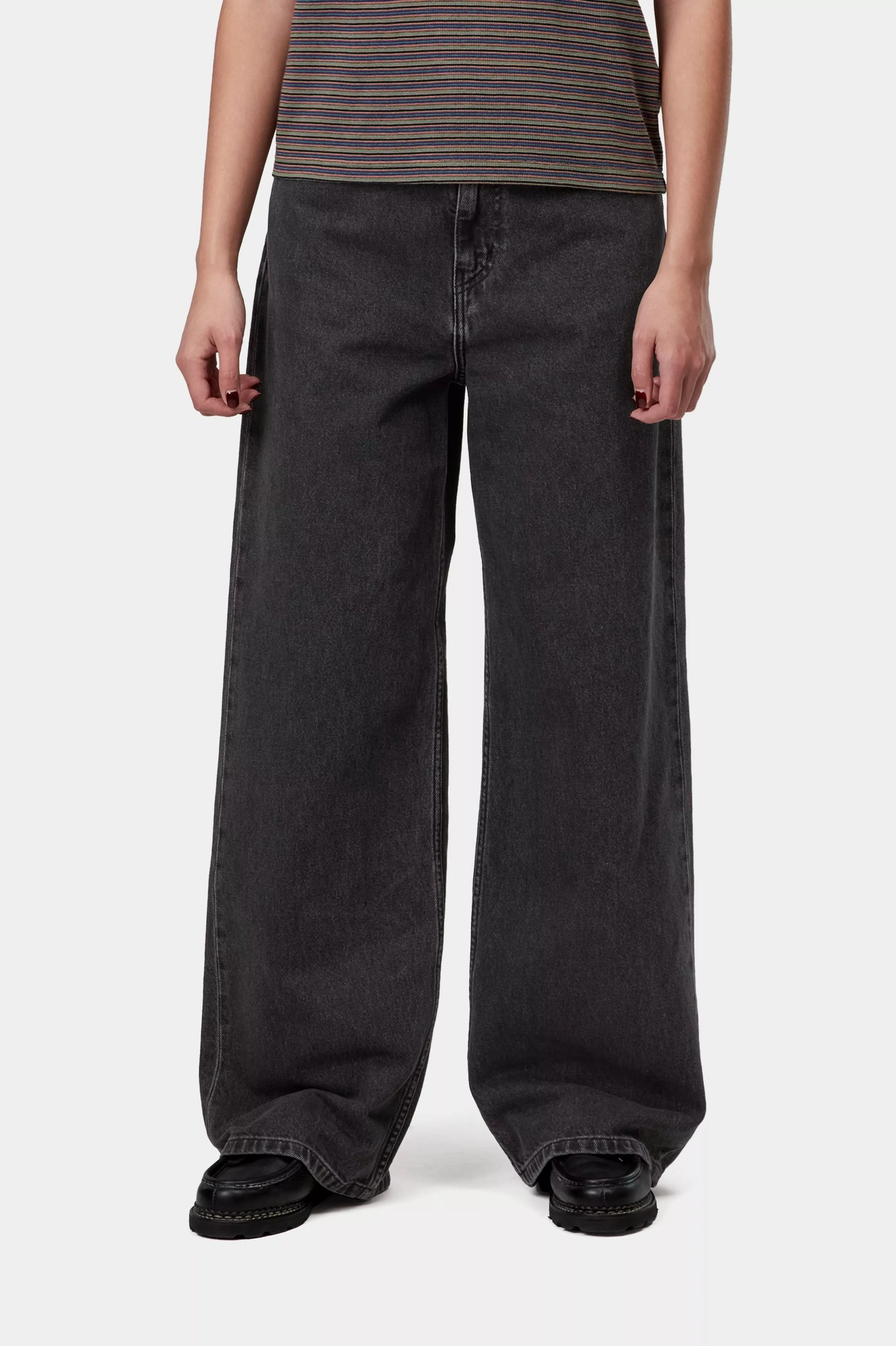 CARHARTT WIP W' Jane Pant Black, Heavy stone wash