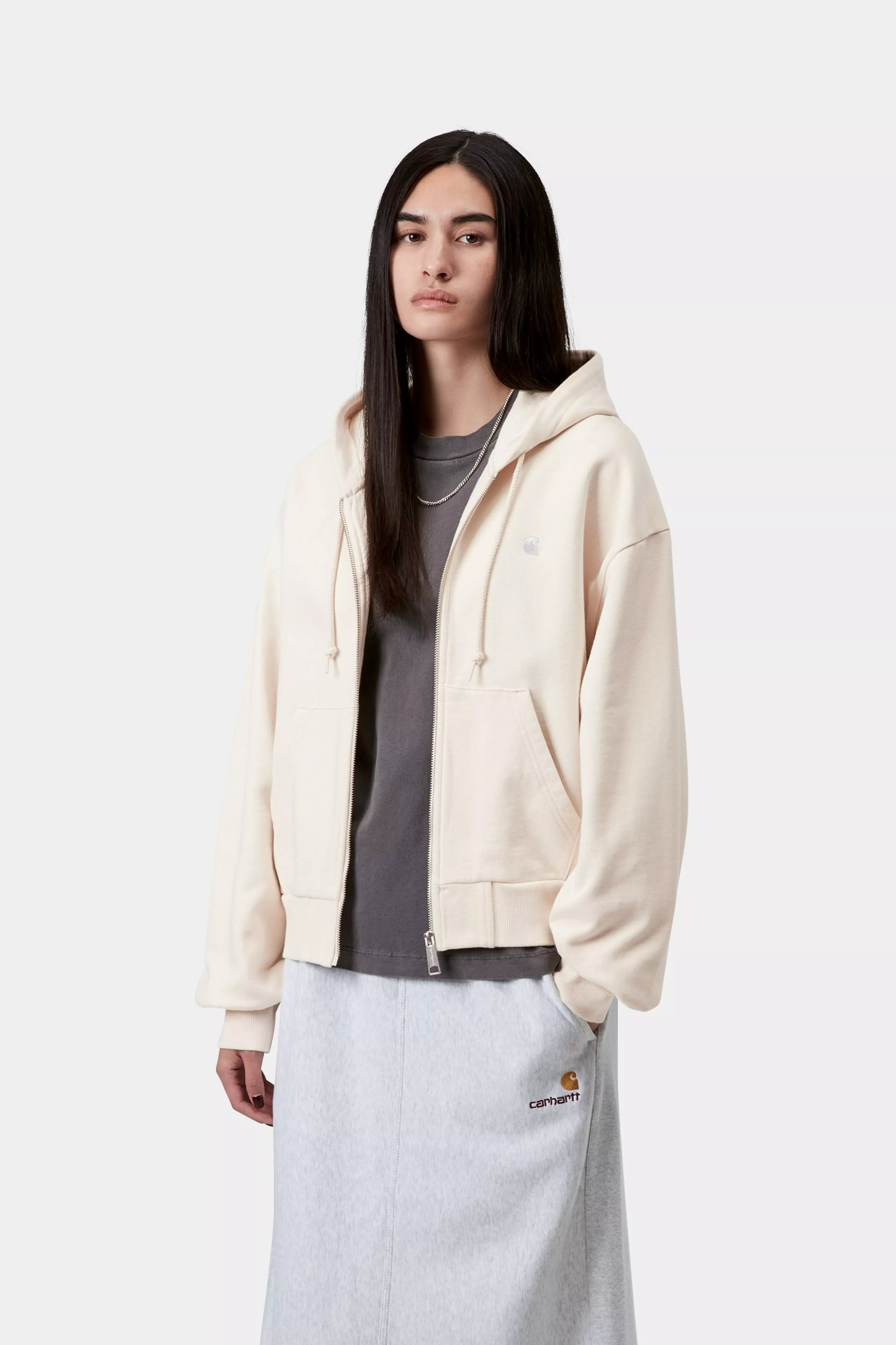 CARHARTT WIP W' Hooded Casey Jacket Natural/ Silver