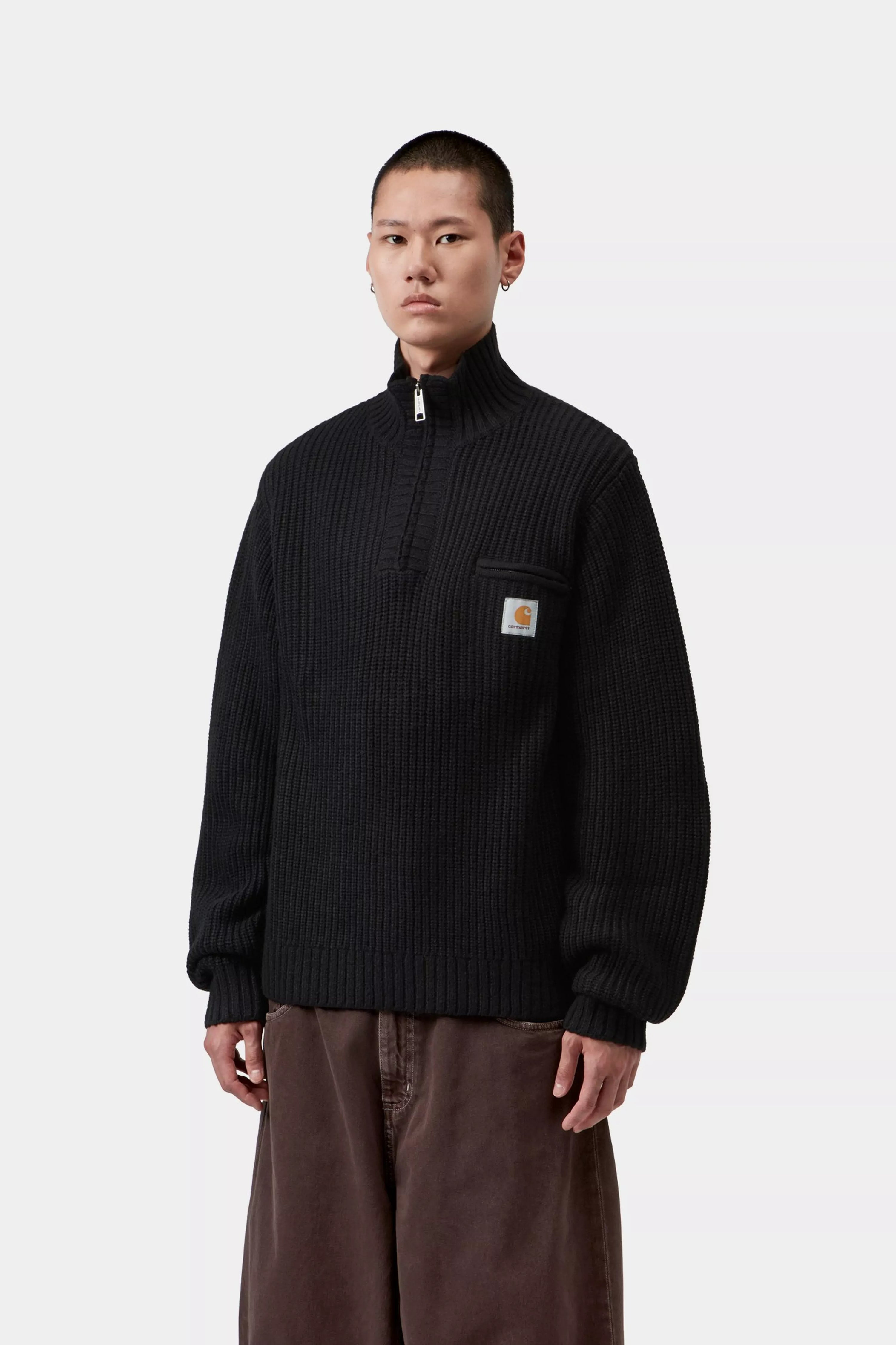 CARHARTT WIP Detroit Half Zip Sweater Black