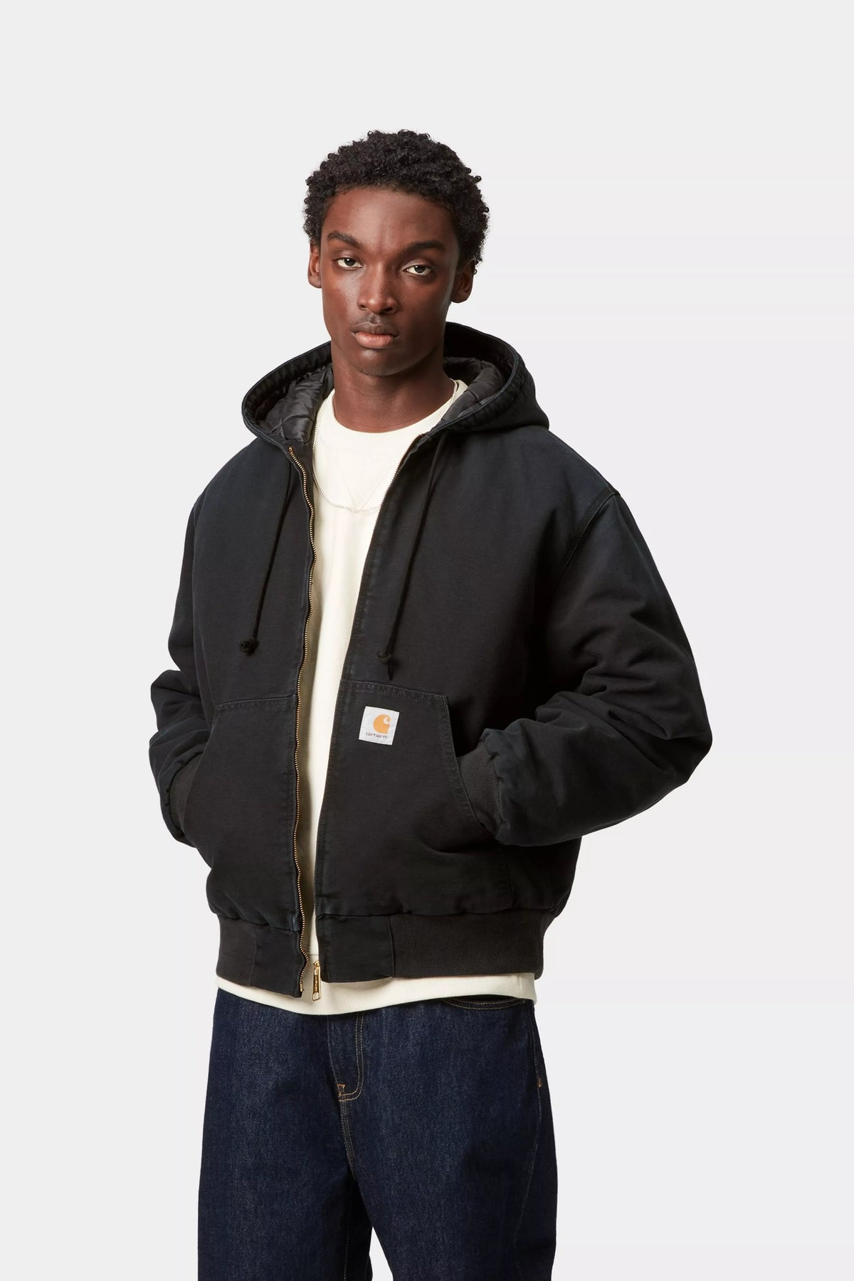 CARHARTT WIP OG Active Jacket Black, Stone canvas