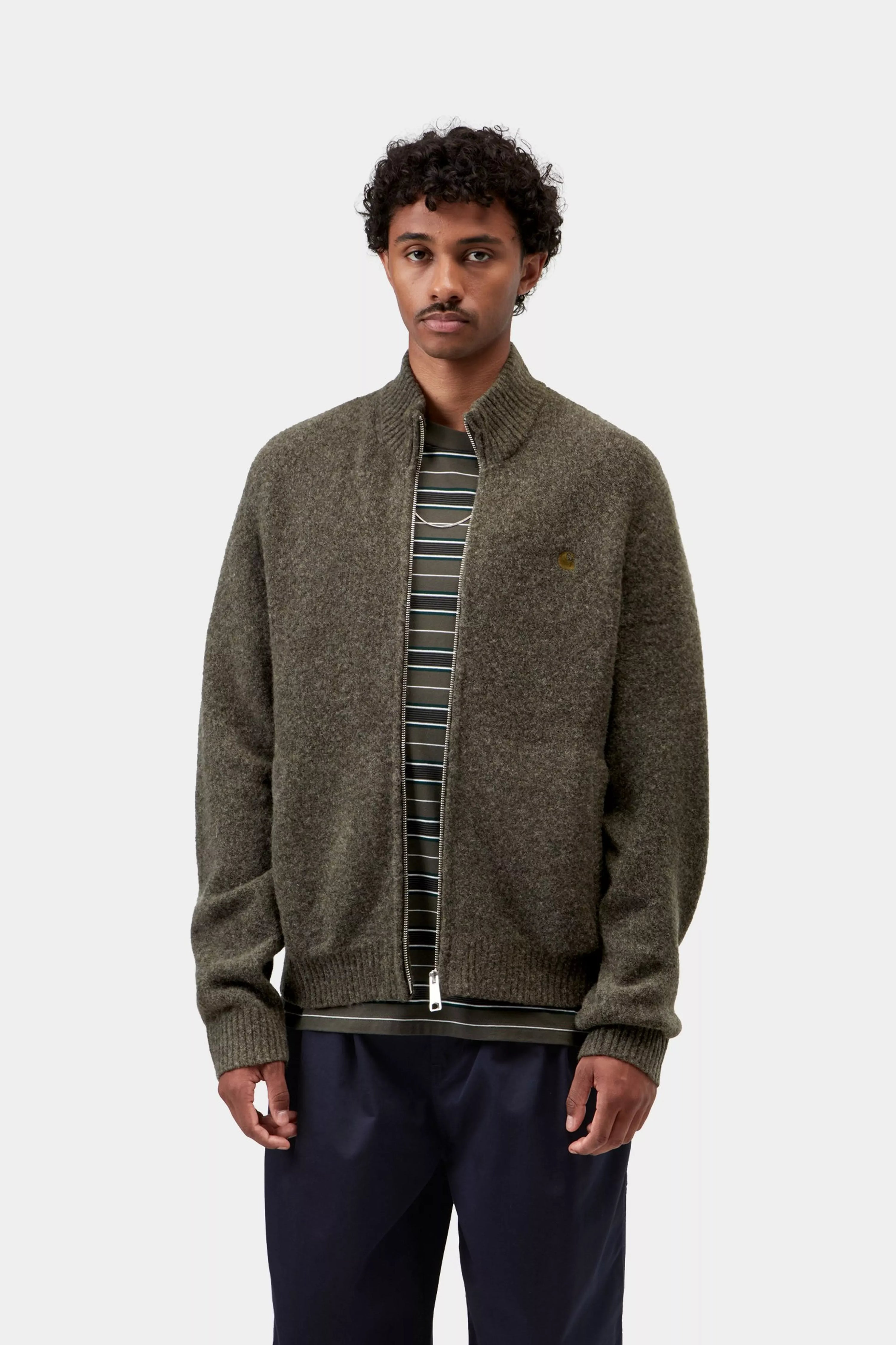 CARHARTT WIP Curtis Sweater Jacket Tangled Shungite