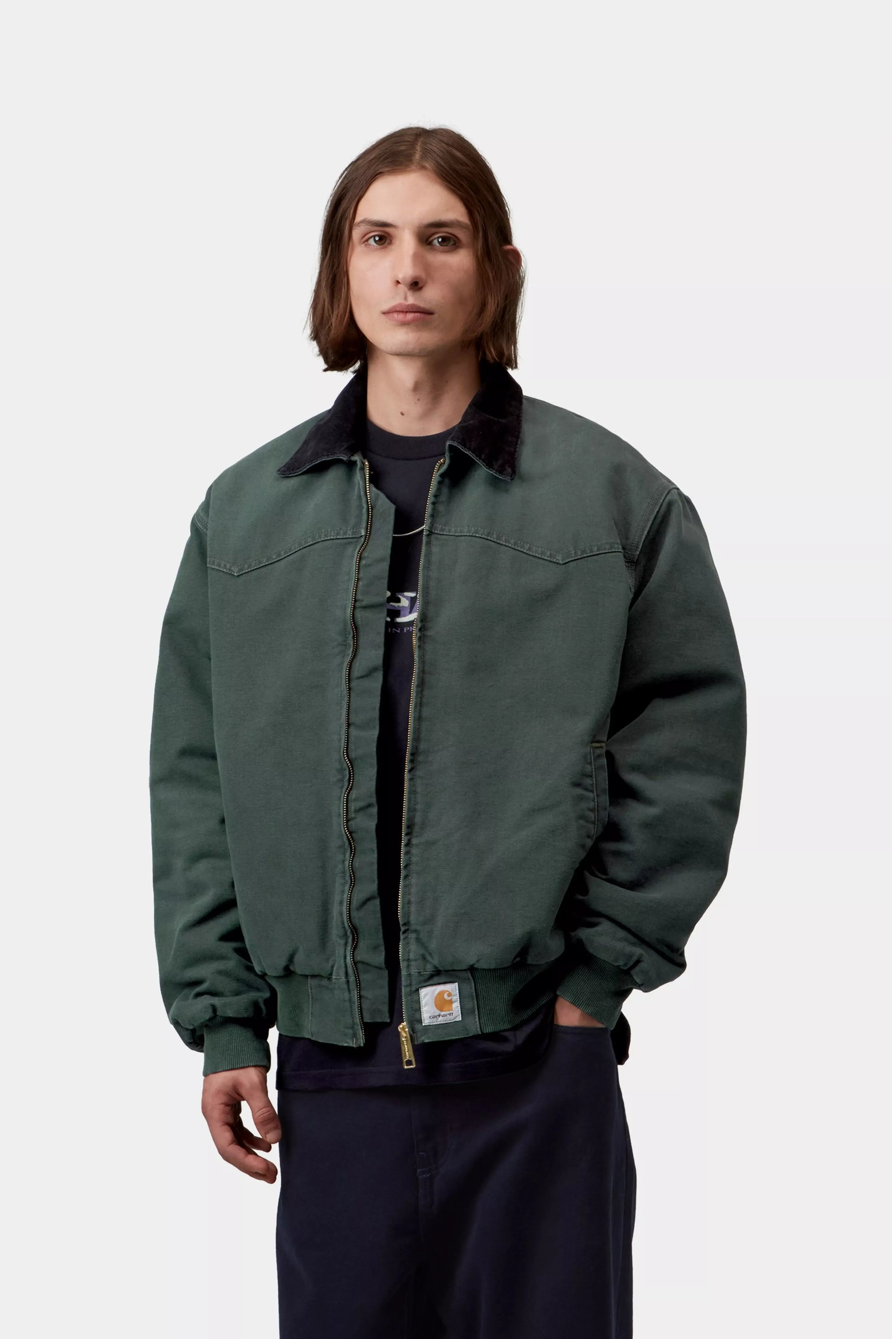 CARHARTT WIP OG Santa Fe Jacket Raven / Black, Stone canvas