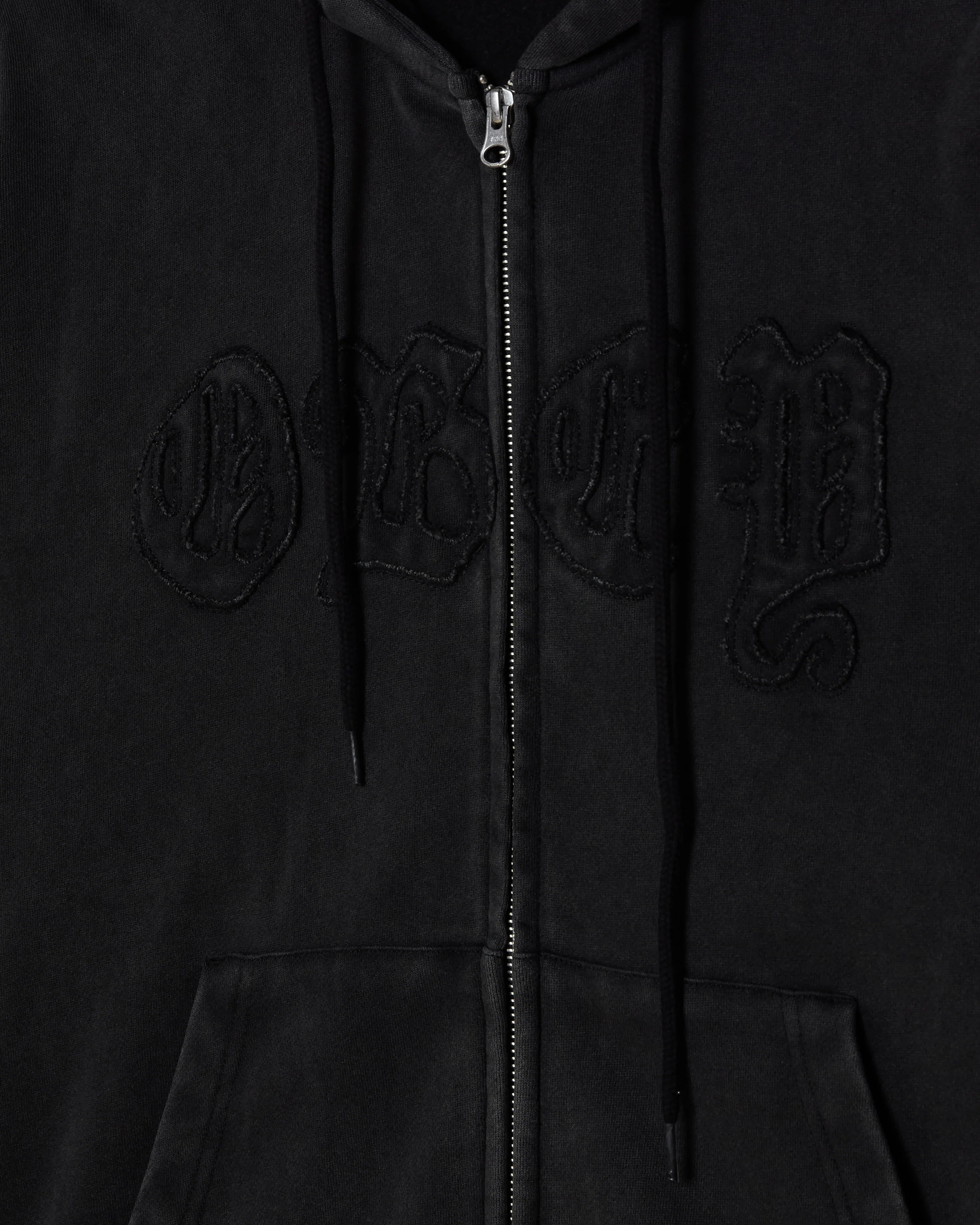 OBEY GOTHIC ZIP HOOD Dusty Black Limo