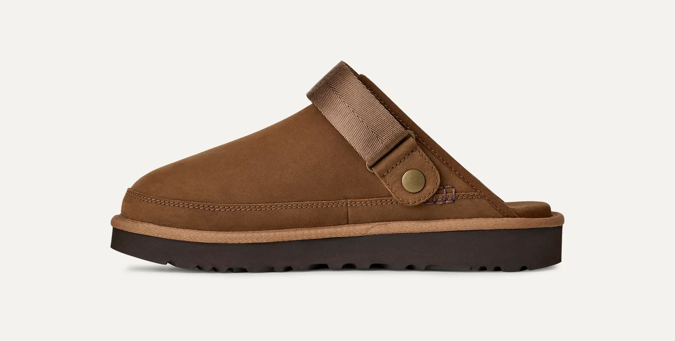 UGG Sabot Uomo Goldencoast II Nubuck Dark Chestnut