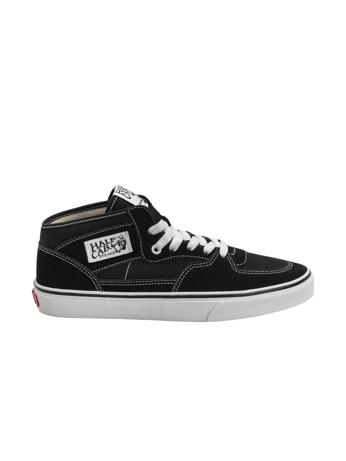 Sneakers Blaze Shop Vans Half Cab Decon in canvas e suede nero con suola bianca e dettagli iconici Steve Caballero
