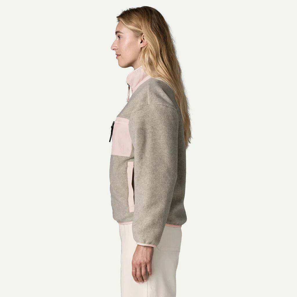 PATAGONIA Women's Synchilla® Fleece Jacket Oatmeal Heather w/Pink Frost