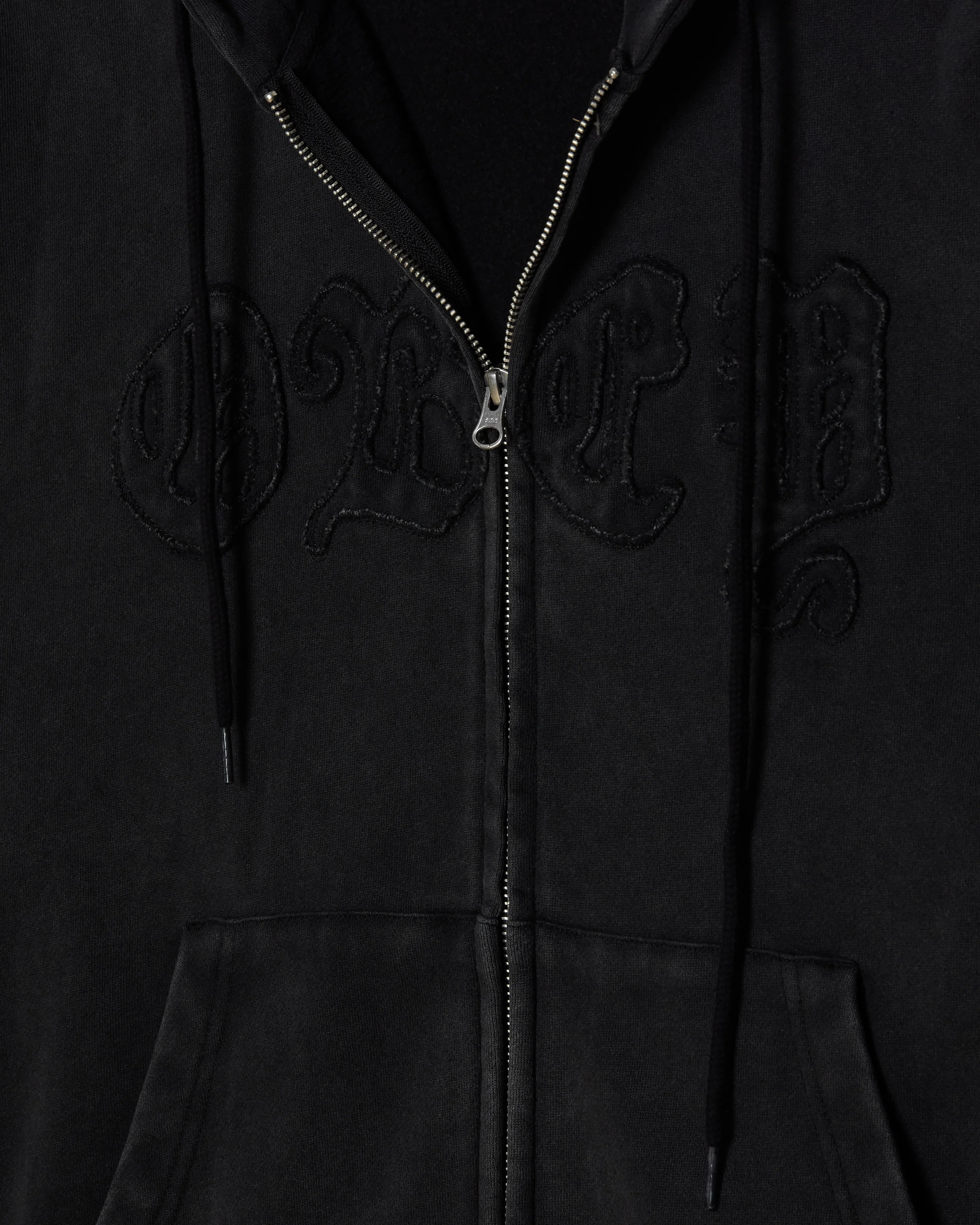 OBEY GOTHIC ZIP HOOD Dusty Black Limo