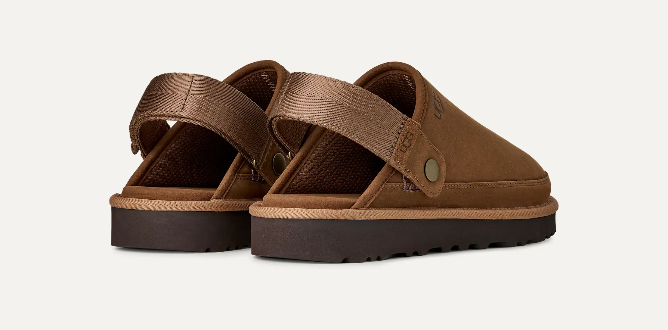 UGG Sabot Uomo Goldencoast II Nubuck Dark Chestnut