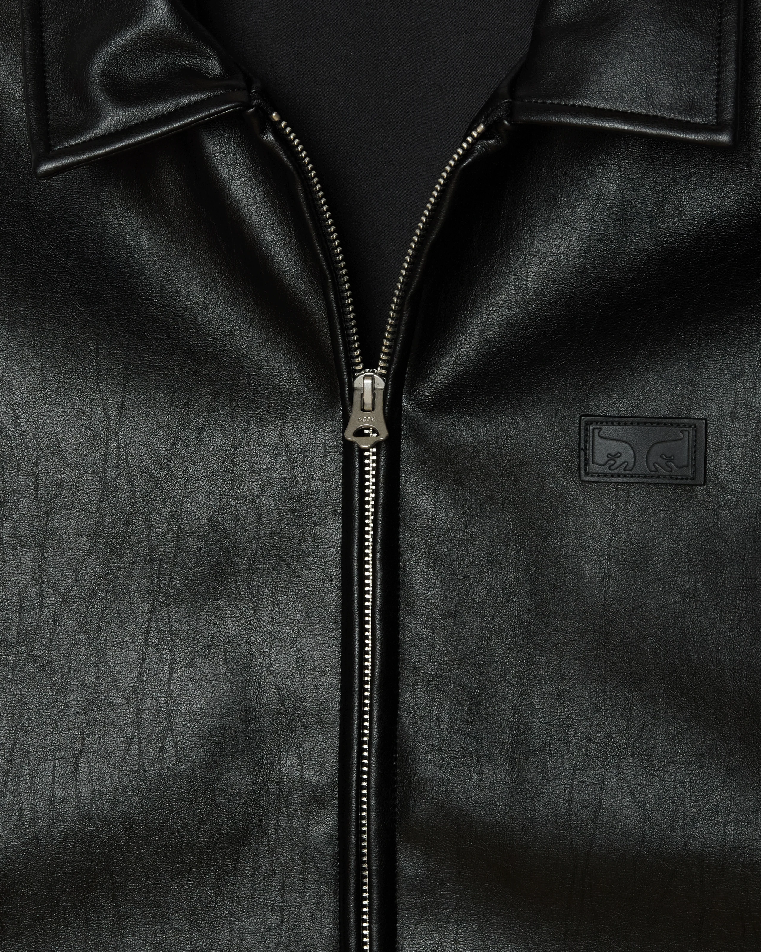 OBEY WORKMAN PU JACKET Black