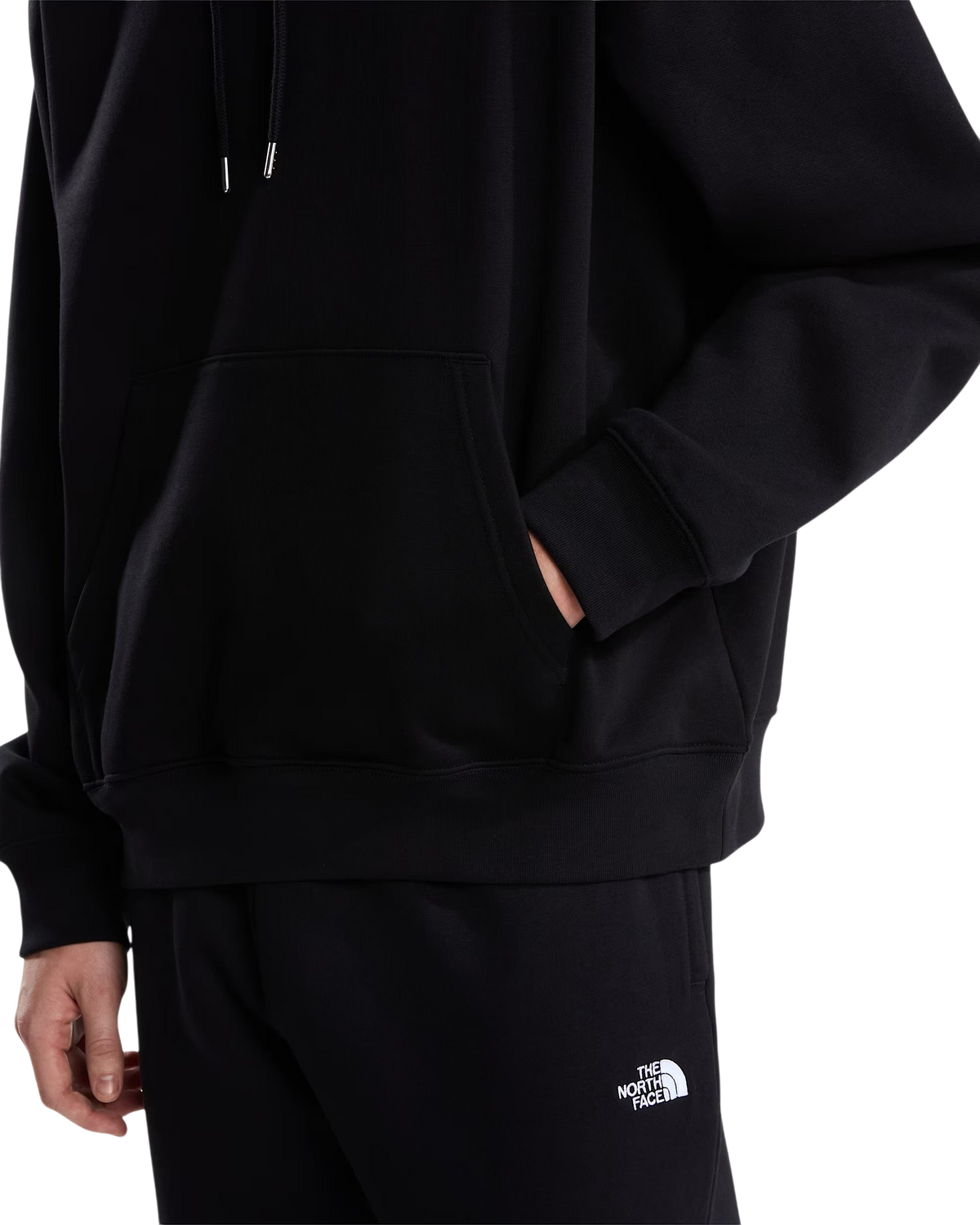 Felpa con cappuccio Blaze Shop The North Face nera in misto cotone con tasca a marsupio e logo ricamato