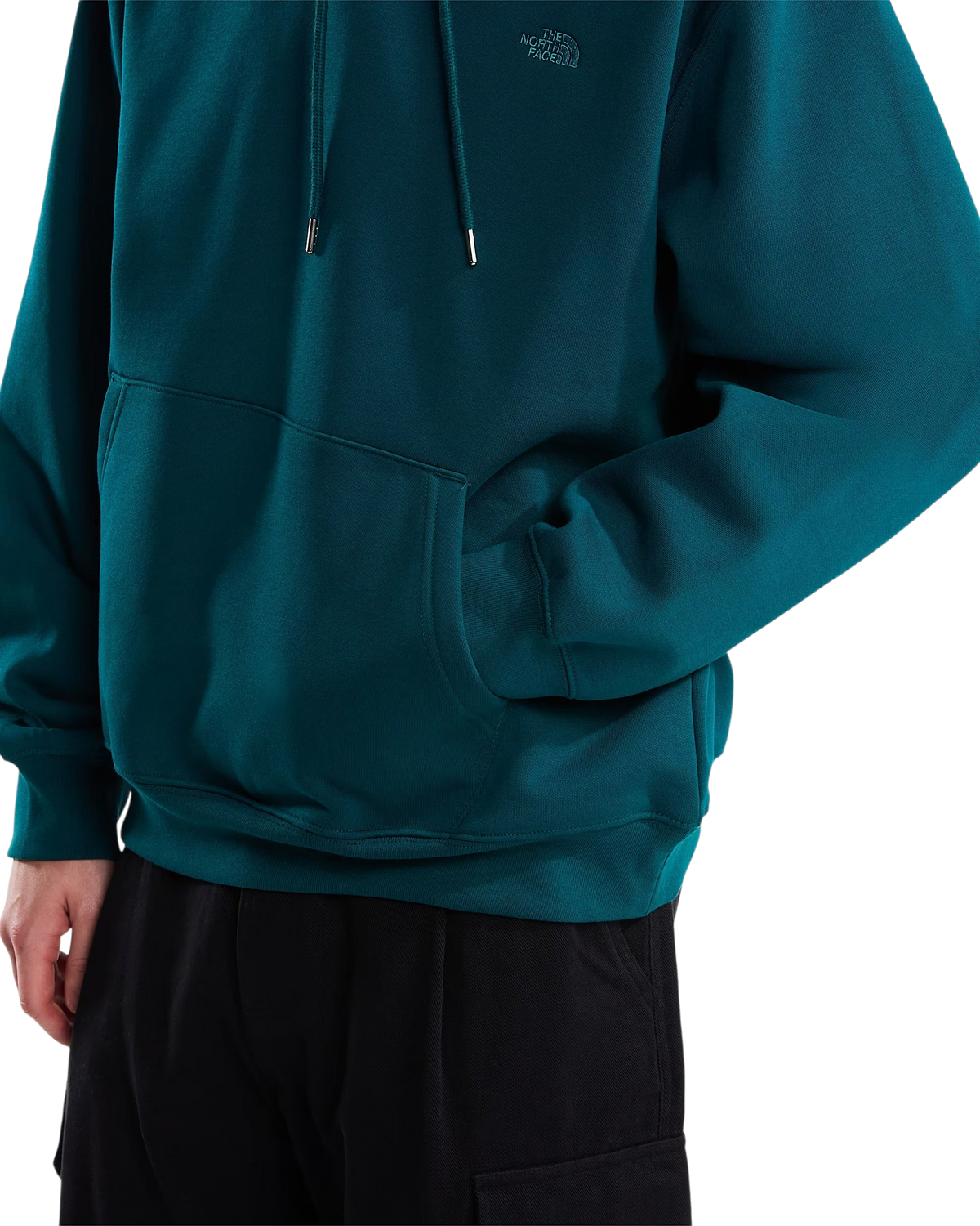 Felpa con cappuccio Blaze Shop The North Face in misto cotone color verde petrolio con tasca a marsupio e logo