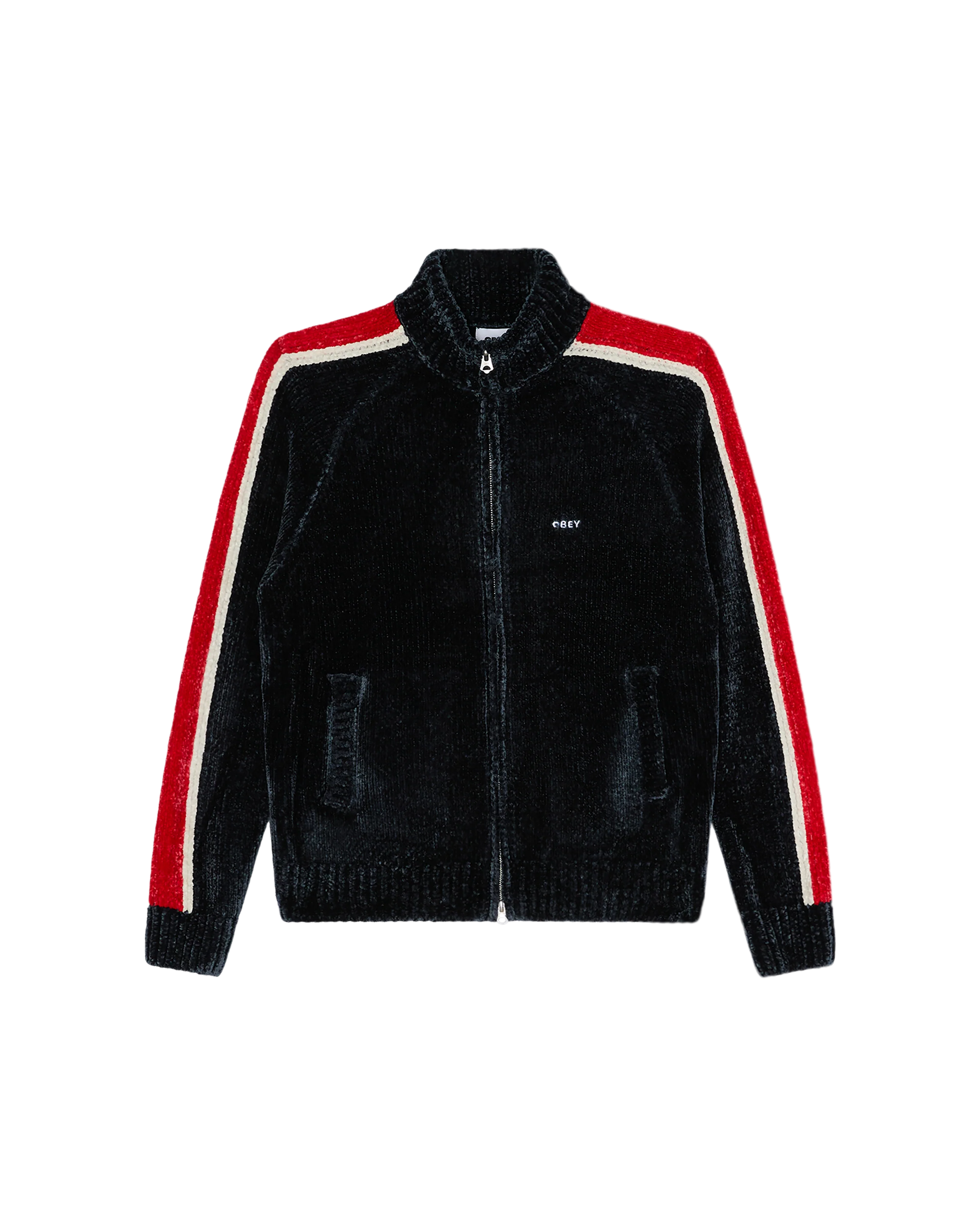 OBEY VAREN ZIP UP SWEATER Navy