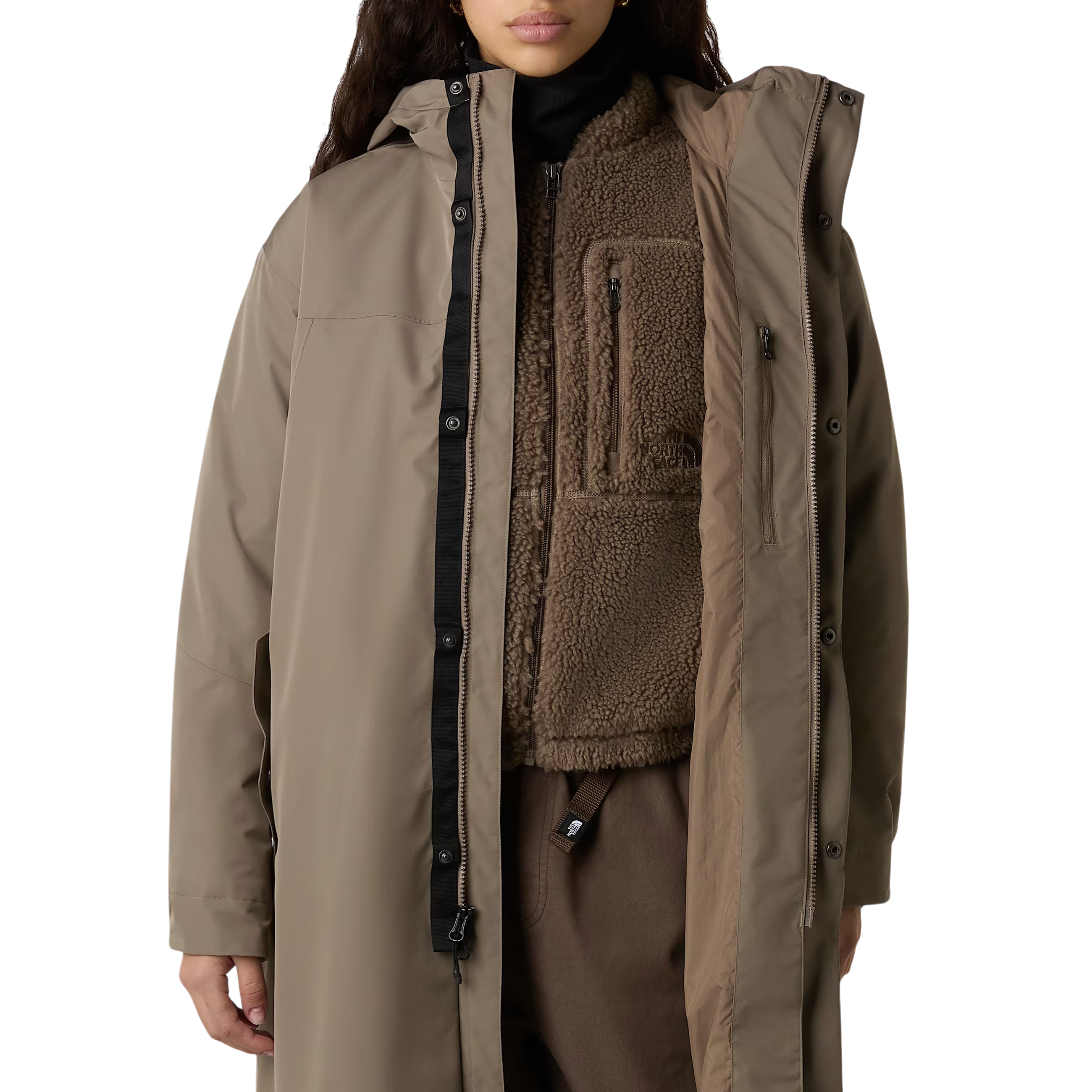 THE NORTH FACE Guscio parka Nukabira Rain da donna Mocha Brown