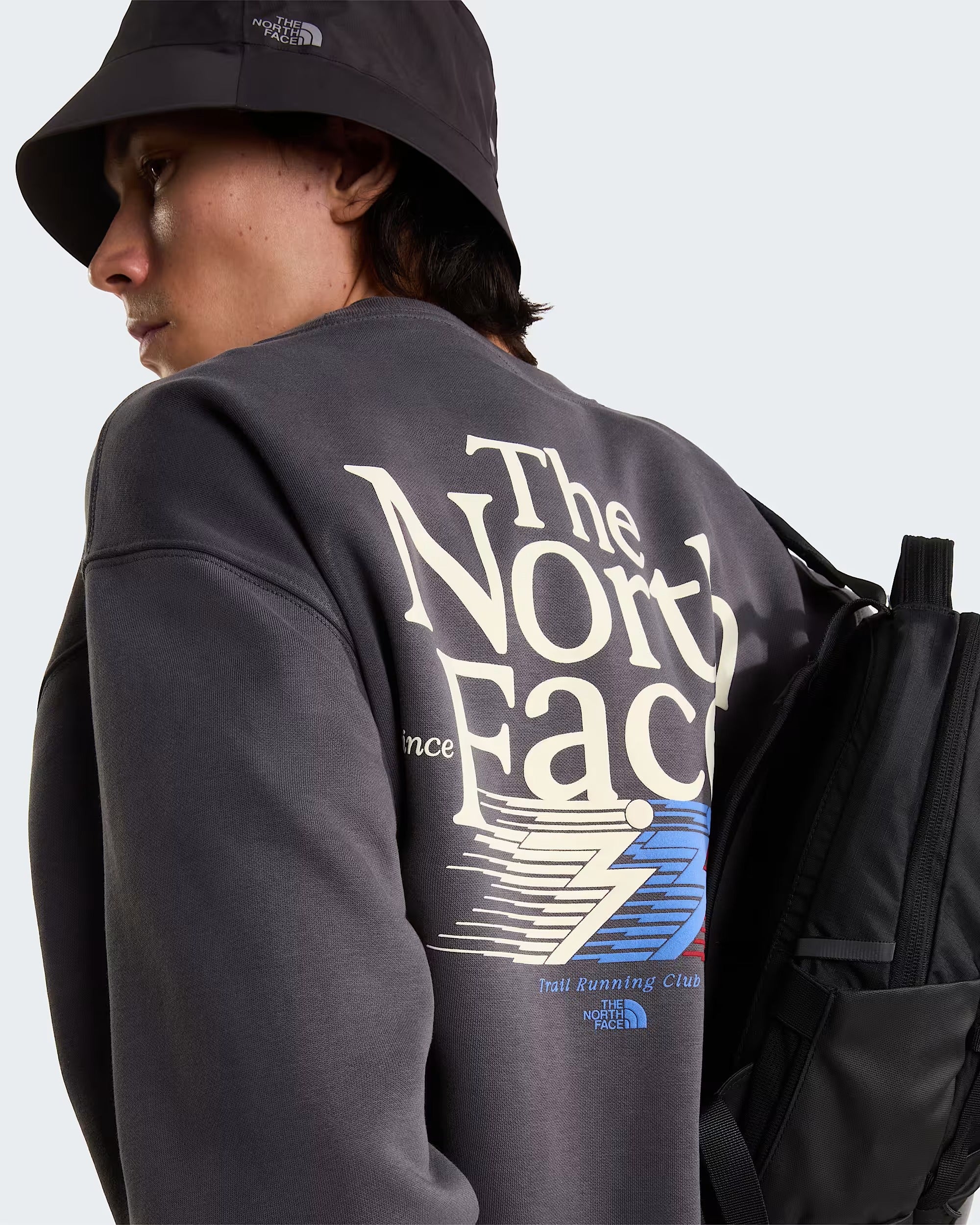 THE NORTH FACE Felpa Retro Trail Relaxed Anthracite Grey