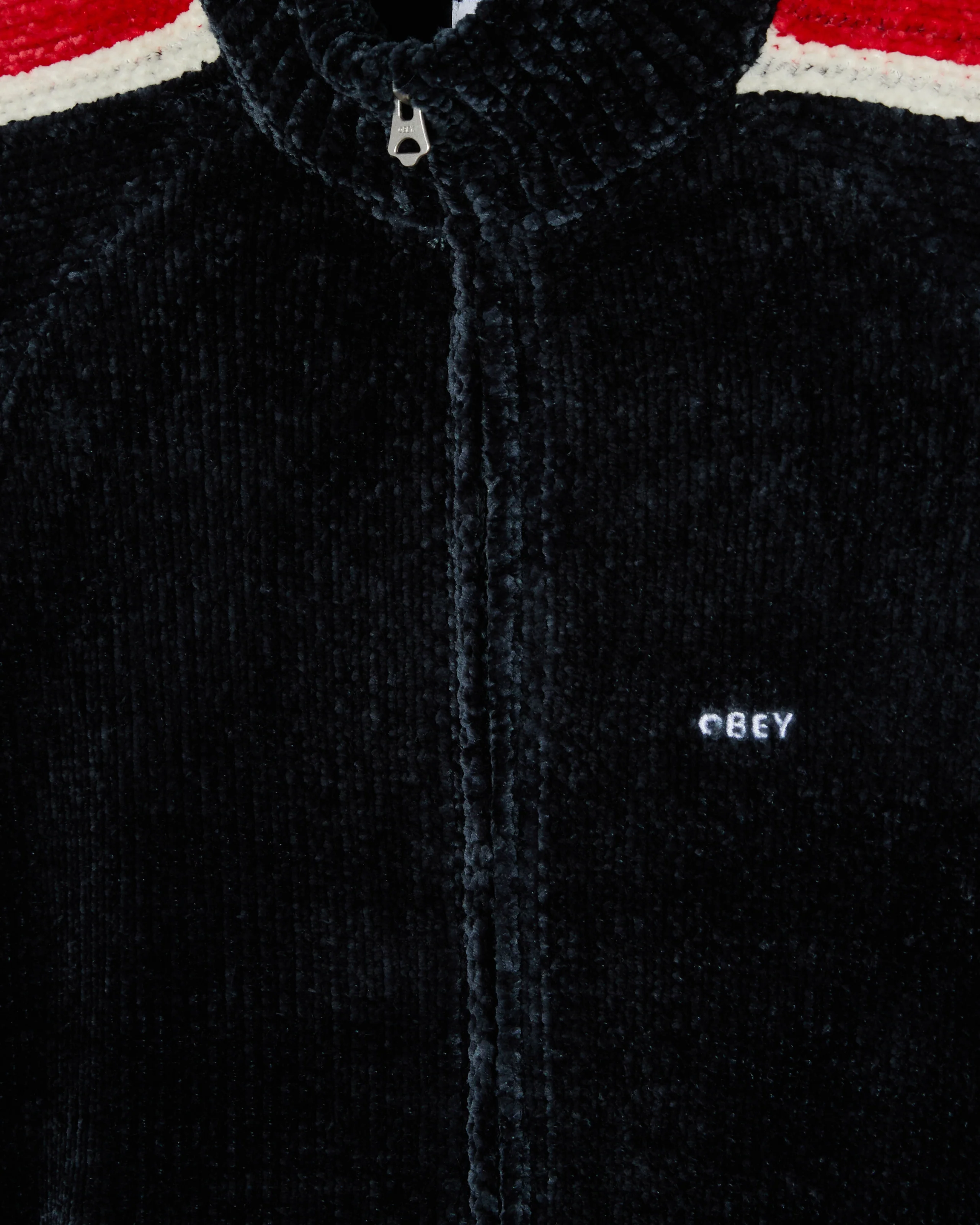 OBEY VAREN ZIP UP SWEATER Navy